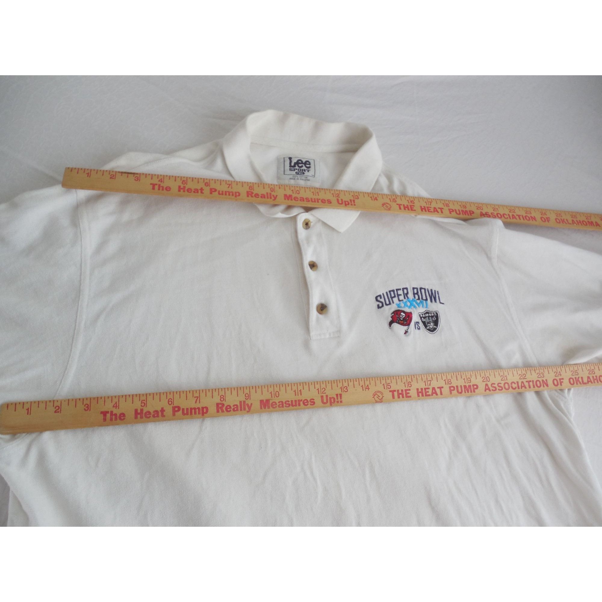 NFL NFL Lee Sport Polo Sz XXL Men White Super Bowl XXXVII Buccan Size US XXL / EU 58 / 5 - 6 Thumbnail