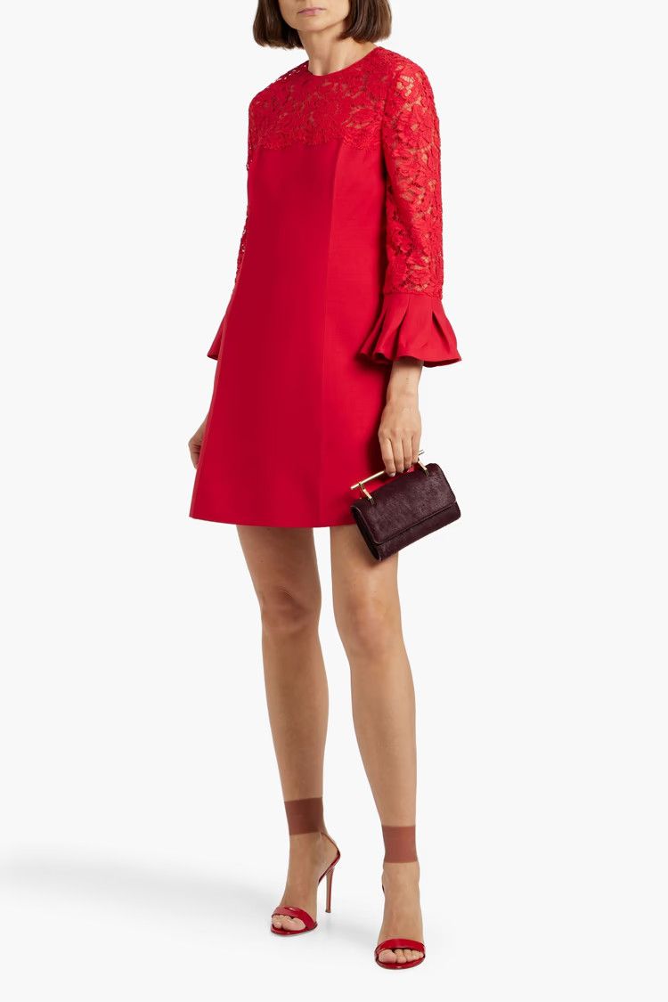 Valentino o1y0326 Mini Dress in Red Size S / US 4 / IT 40 - 2 Thumbnail