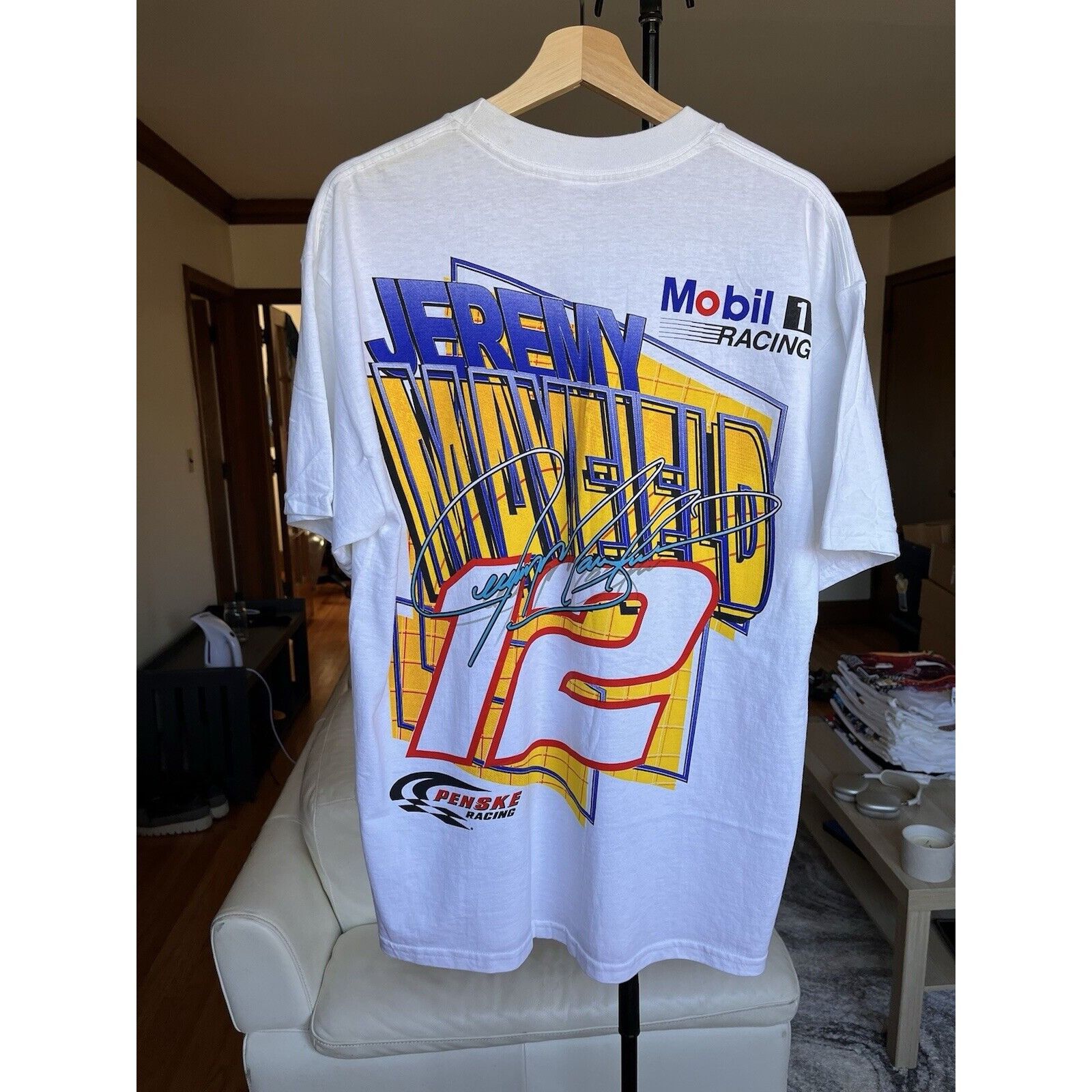 NASCAR VINTAGE NASCAR JEREMY MAYFIELD #12 MOBILE RACING GRAPHIC T L Size US L / EU 52-54 / 3 - 3 Thumbnail