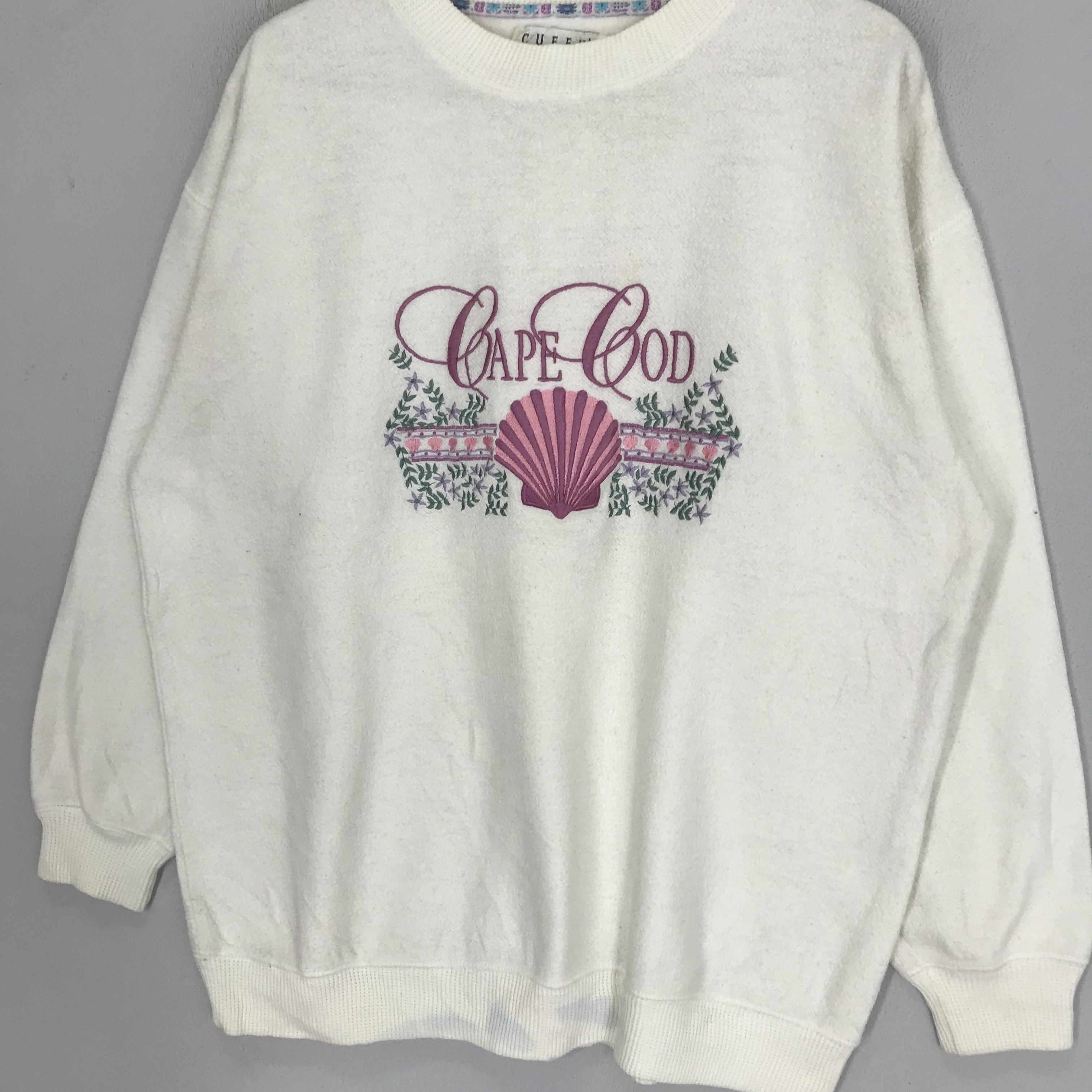 Vintage Vintage 90's Cape Cod Graphic White Sweatshirt - 654 Size US L / EU 52-54 / 3 - 3 Thumbnail