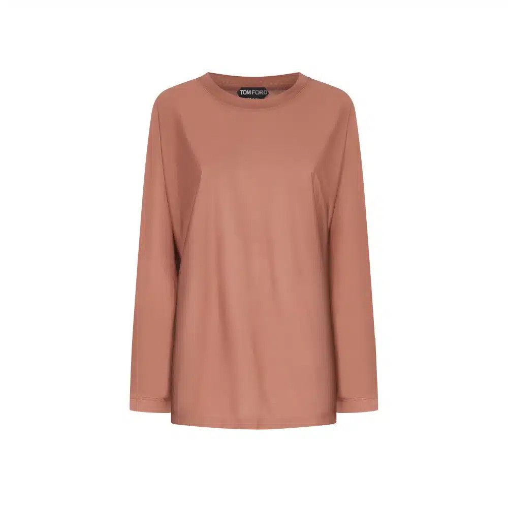 Tom Ford o1loc1c0325 TSJ550 Long Sleeve T-Shirt in Red Wood Size XXS / US 00 / IT 34 - 1 Preview