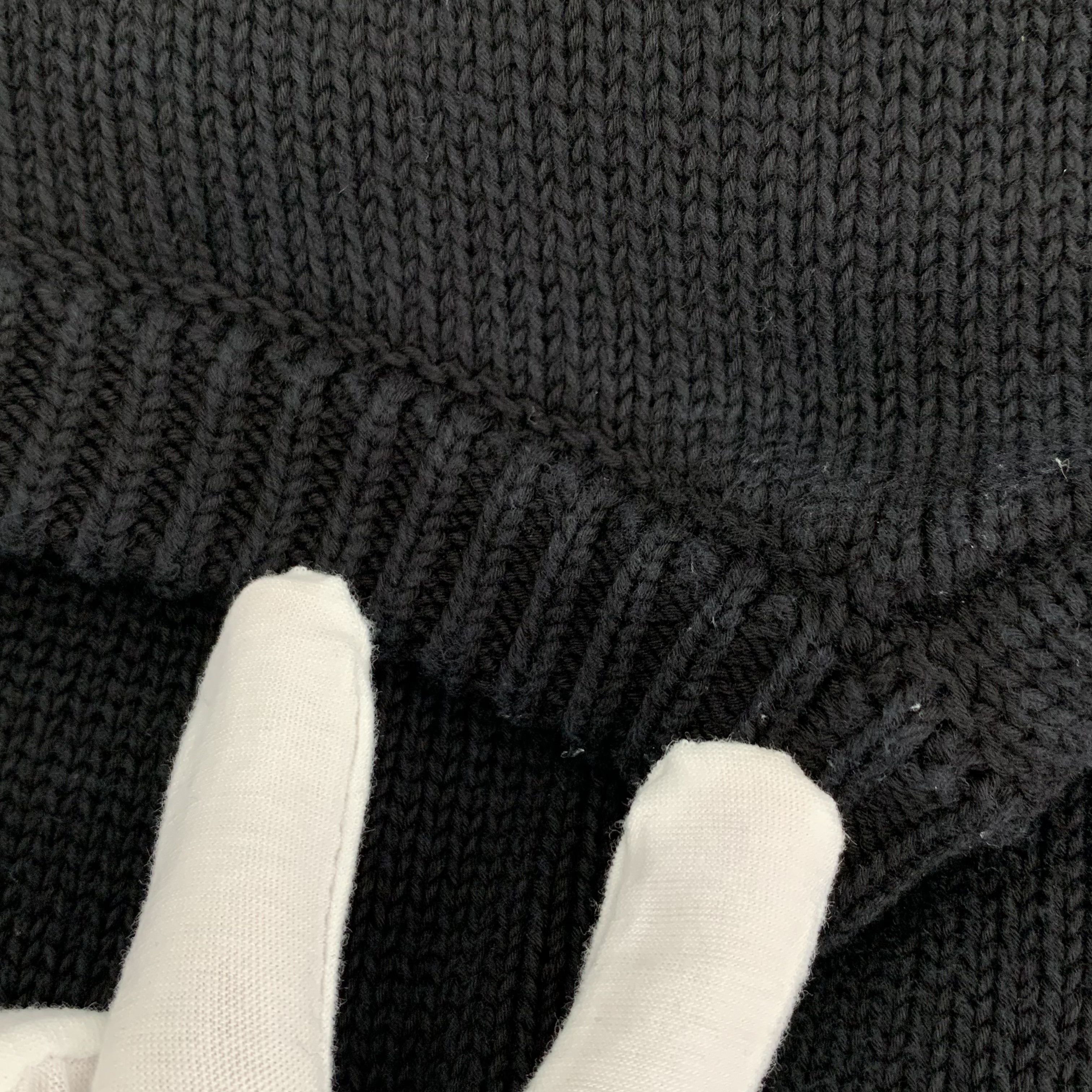 Balenciaga Balenciaga Black Embroidered Crewneck Sweatshirt (Size L) Size US L / EU 52-54 / 3 - 3 Thumbnail