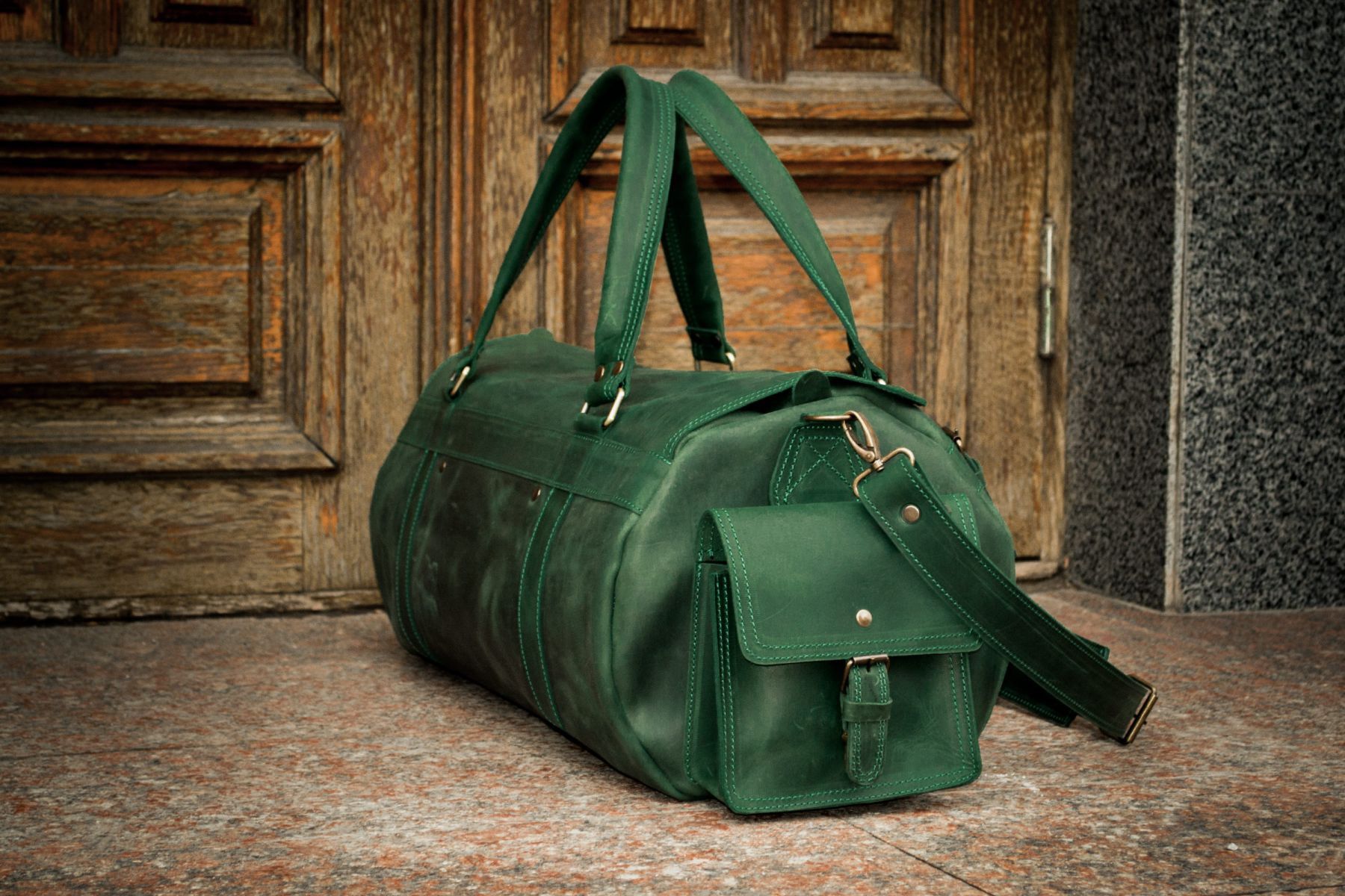 Handmade Leather travel bag "BISON" Size ONE SIZE - 2 Thumbnail
