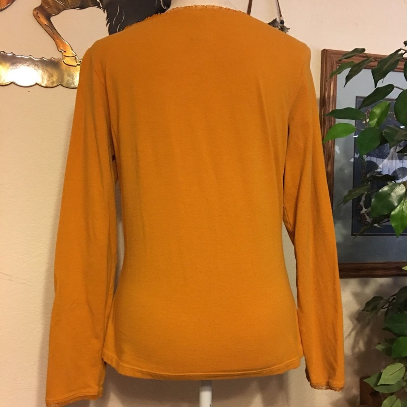Other Metro Style dark mustard long sleeve ribbon top M Size M / US 6-8 / IT 42-44 - 6 Thumbnail