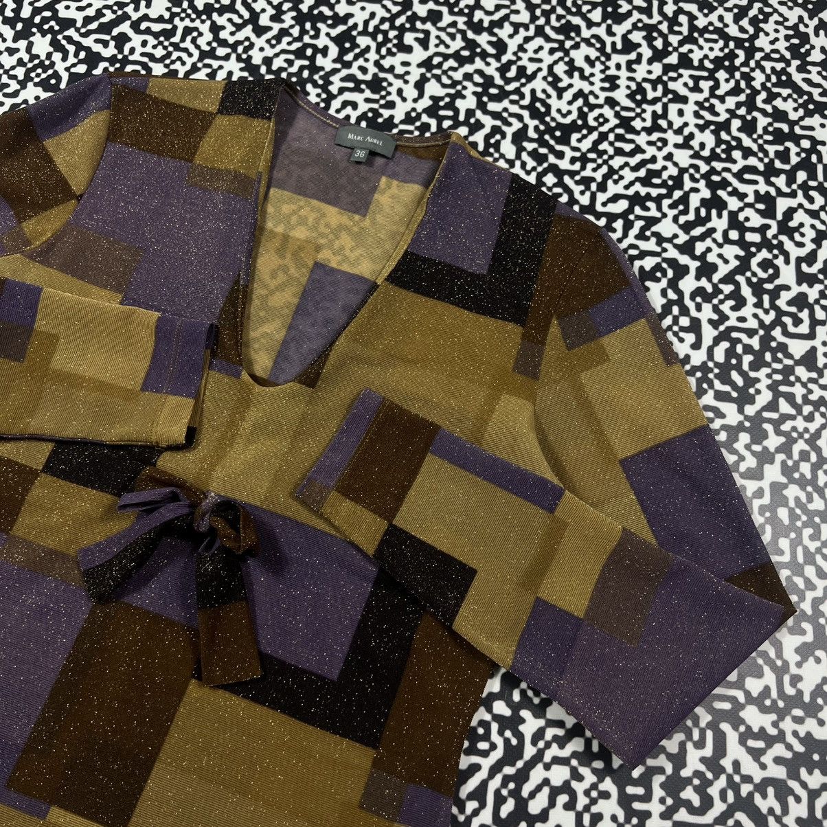 Japanese Brand Vintage Y2K Marc Aurel Checked Mesh Japanese Longsleeve Size S / US 4 / IT 40 - 8 Thumbnail