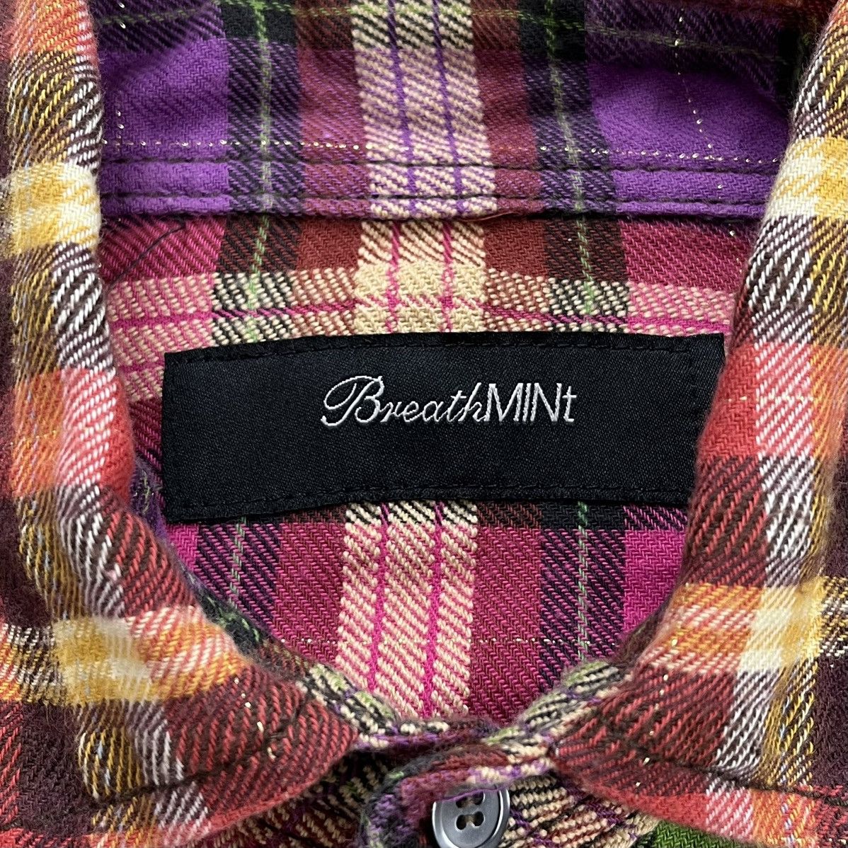 Number (N)ine 2000s Breathmint Patchwork Plaid Western Distressed Shirt Size US M / EU 48-50 / 2 - 5 Thumbnail