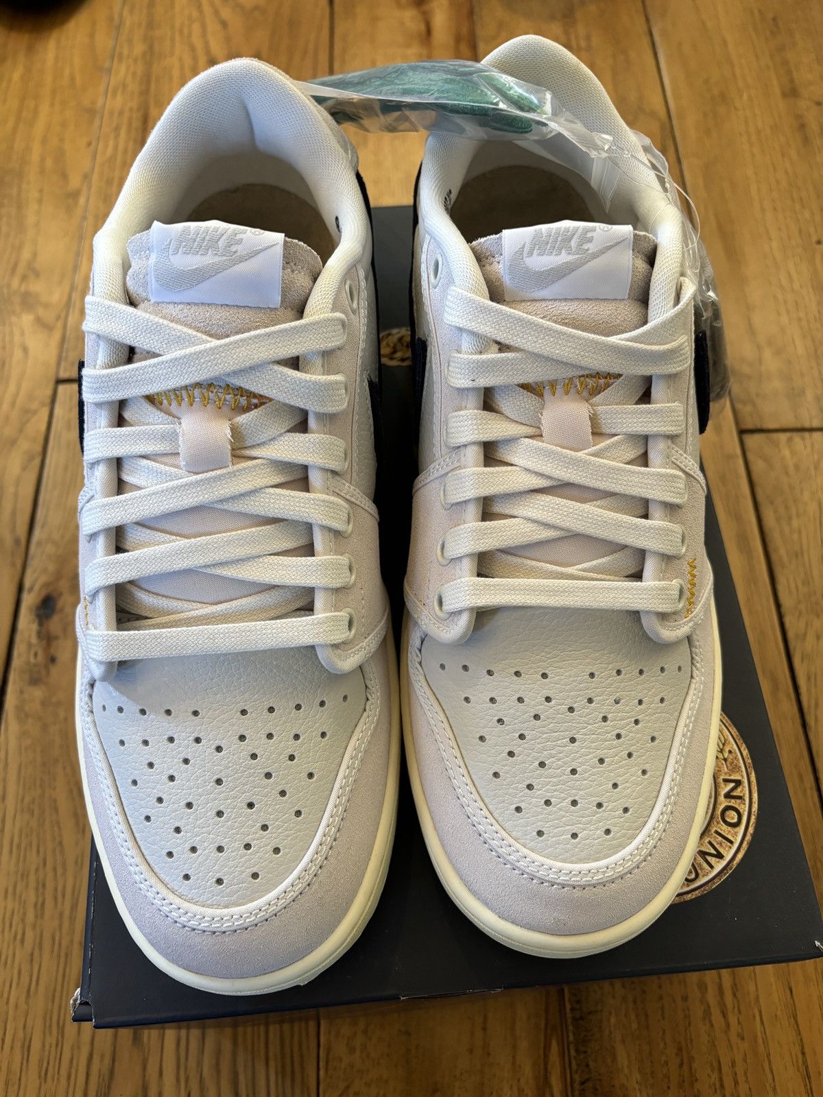 Jordan Brand × Nike × Union LA Jordan 1 Low AJKO SP Sail Leather Size US 9 / EU 42 - 3 Thumbnail