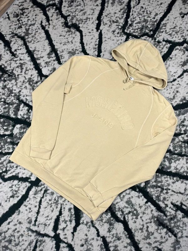 Moschino Moschino beige yellow hoodie XL logo Size US XL / EU 56 / 4 - 2 Thumbnail