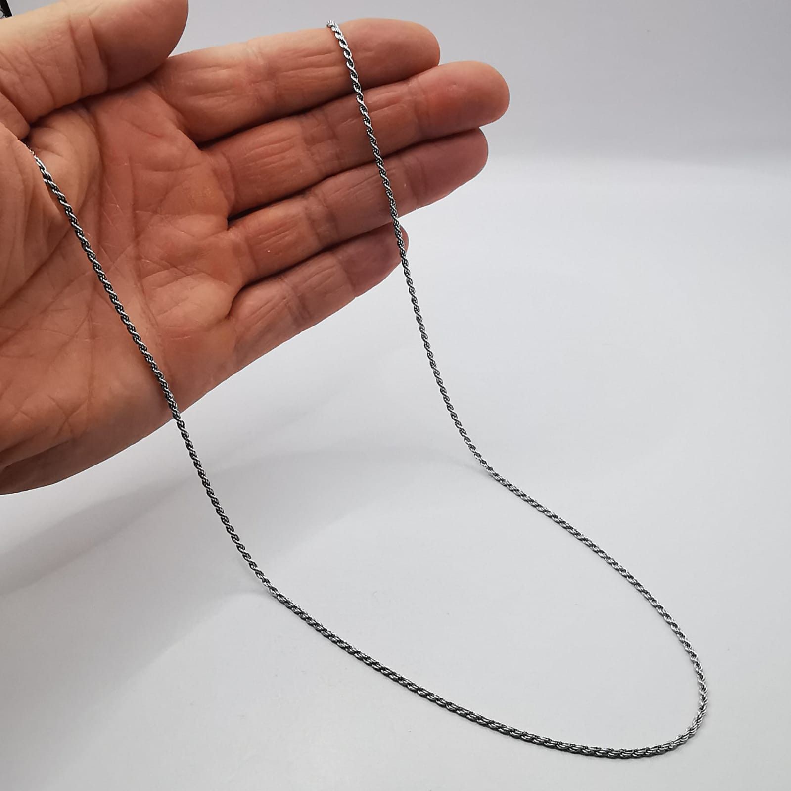 Sterling Silver Vintage Jewelry Chain, 925 Sterling Silver, Signed 7.59g Size ONE SIZE - 4 Thumbnail
