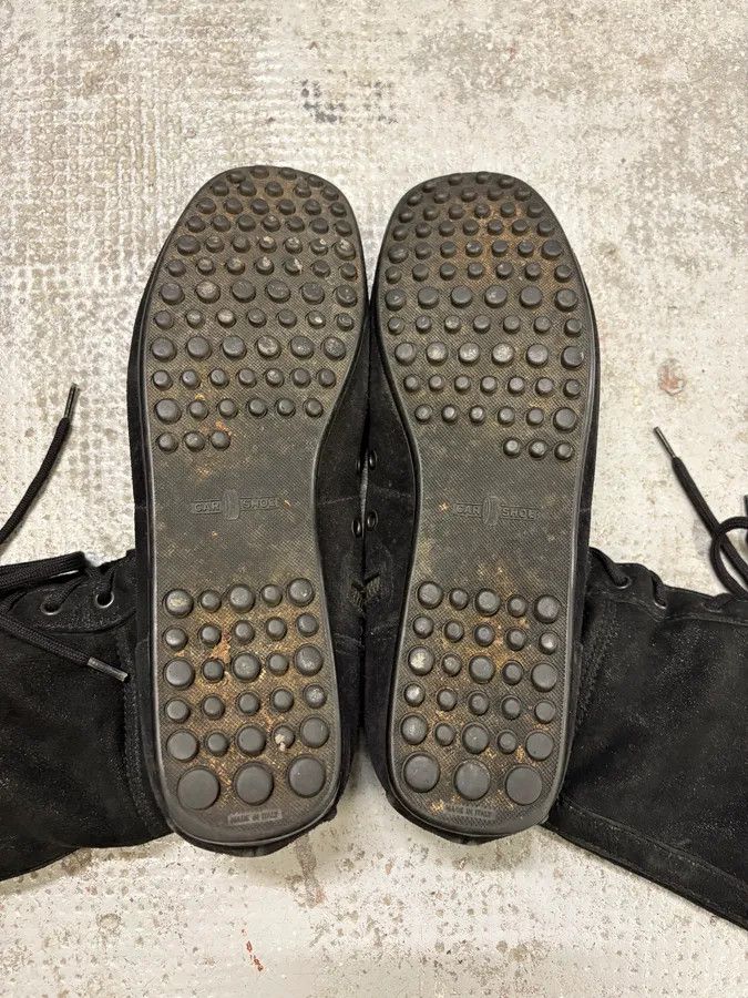 Designer × Prada × Vintage 2000s Prada Black High Laced Boxing Suede Shoes Size US 8 / IT 38 - 5 Thumbnail