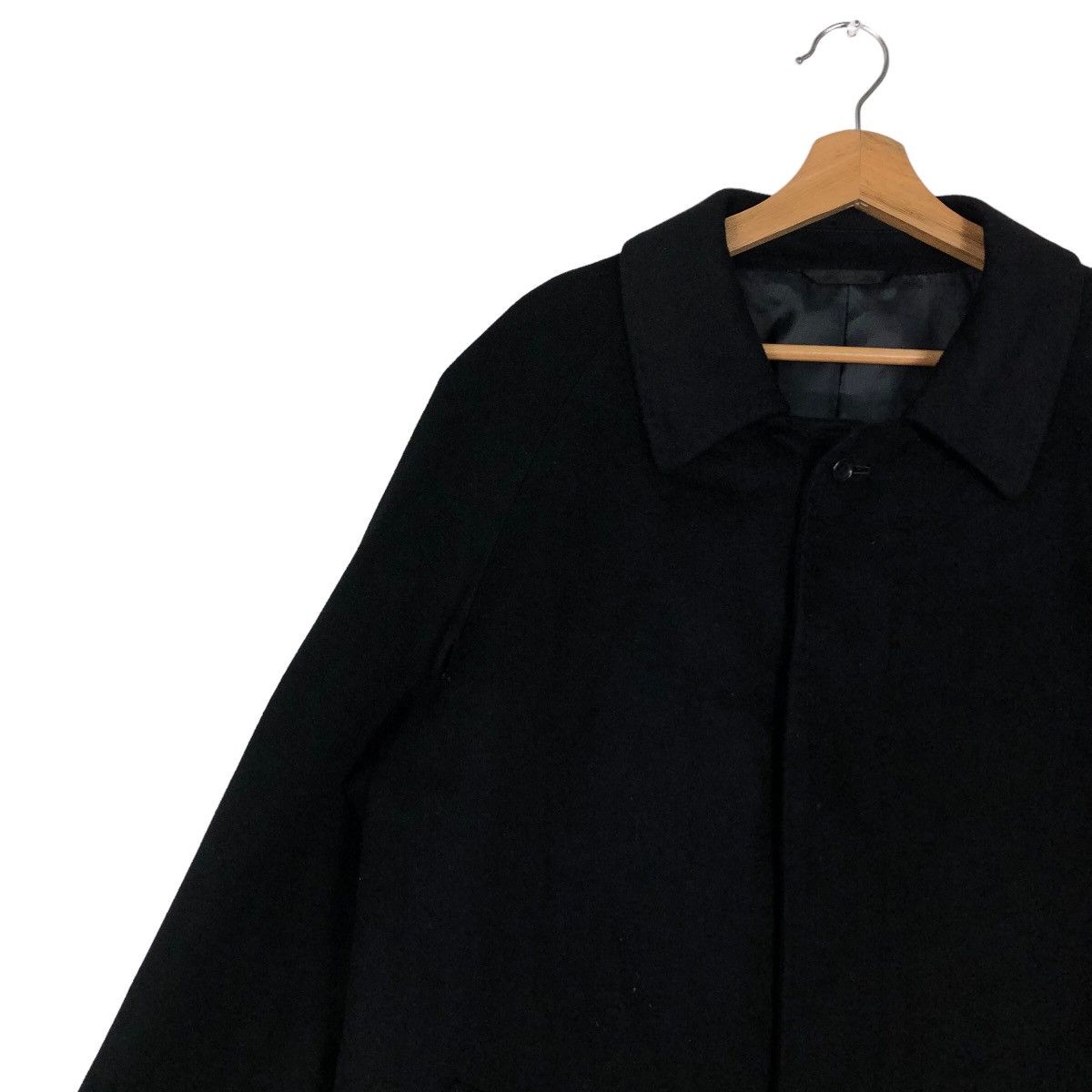 Japanese Brand 🔥Rich Black - Fly Coats Long Jacket Wool Valentino Rudy Size US M / EU 48-50 / 2 - 6 Thumbnail