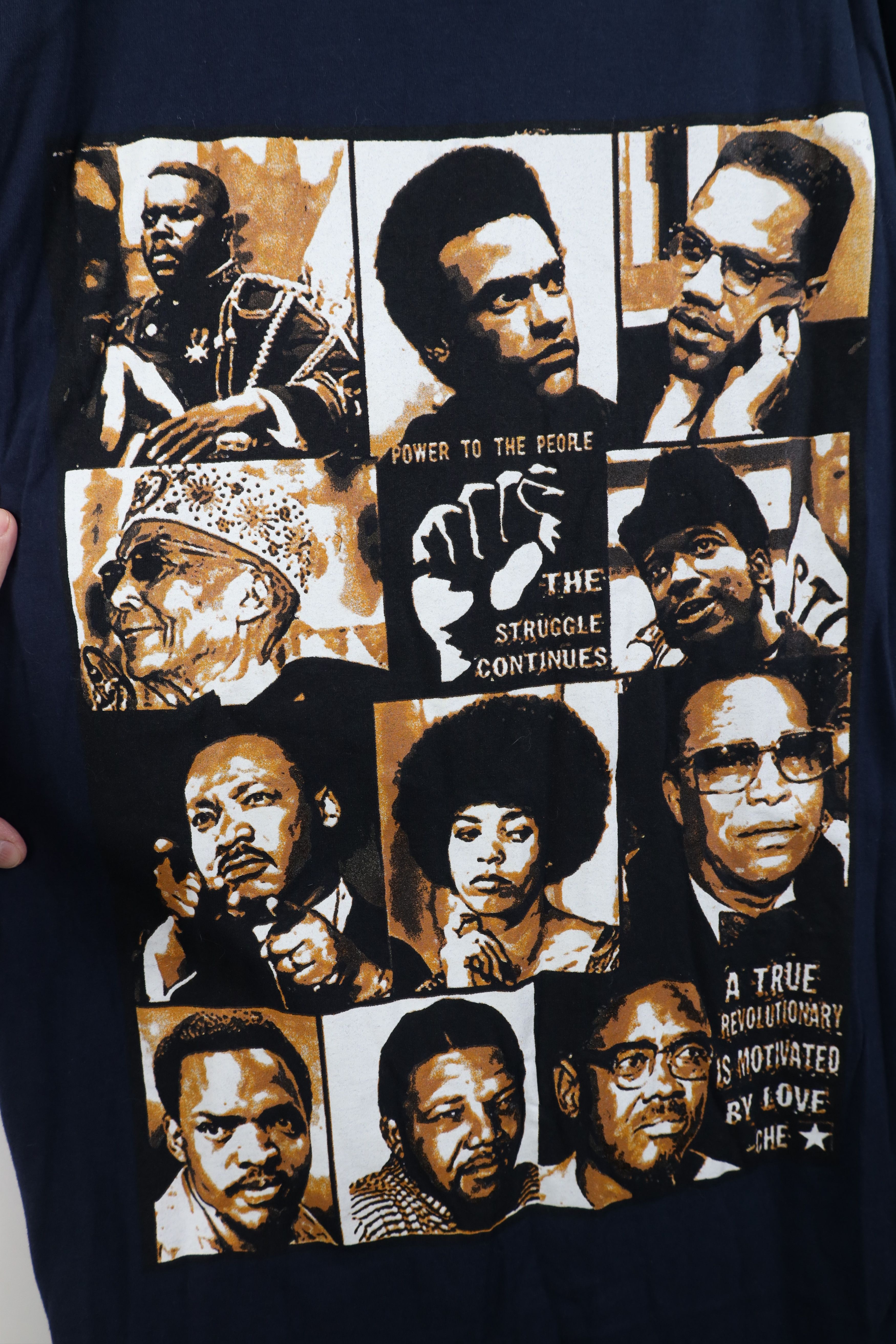 Vintage Vintage Y2K Streetwear Power Malcom X MLK Jr T-Shirt Blue Size US XXL / EU 58 / 5 - 4 Thumbnail