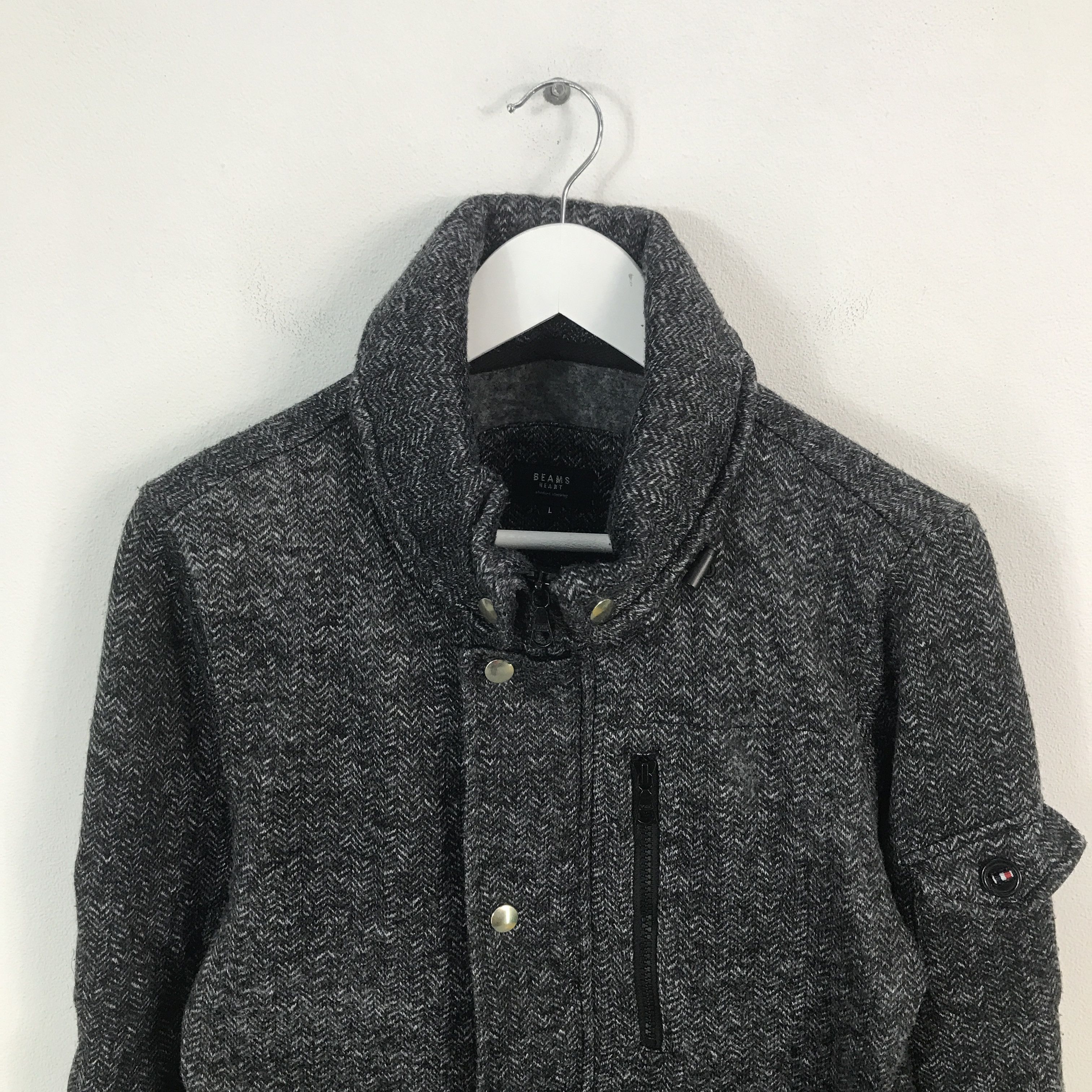 Beams Japan × Japanese Brand Rare beams heart wool japan style design jacket Size US L / EU 52-54 / 3 - 2 Thumbnail
