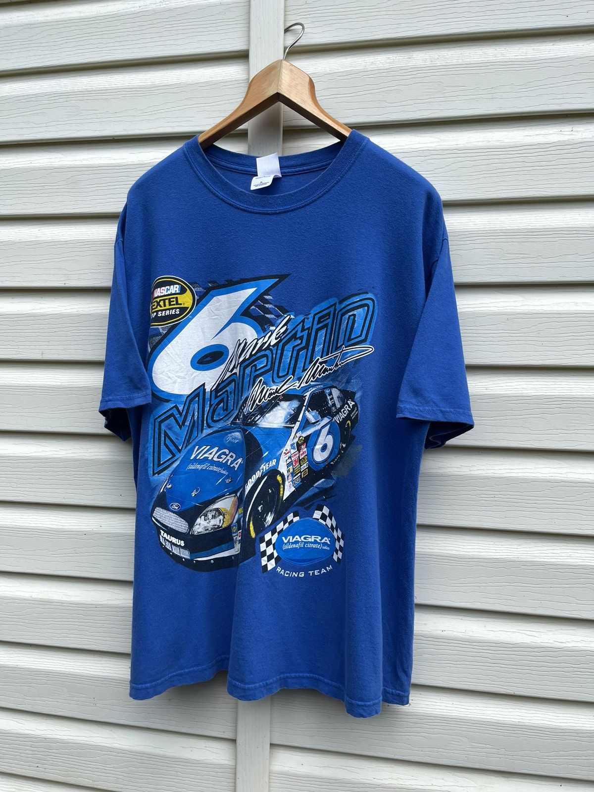 NASCAR Mark Martin Ford Racing Viagra NASCAR Cup Series Tee Shirt Size US XL / EU 56 / 4 - 2 Thumbnail
