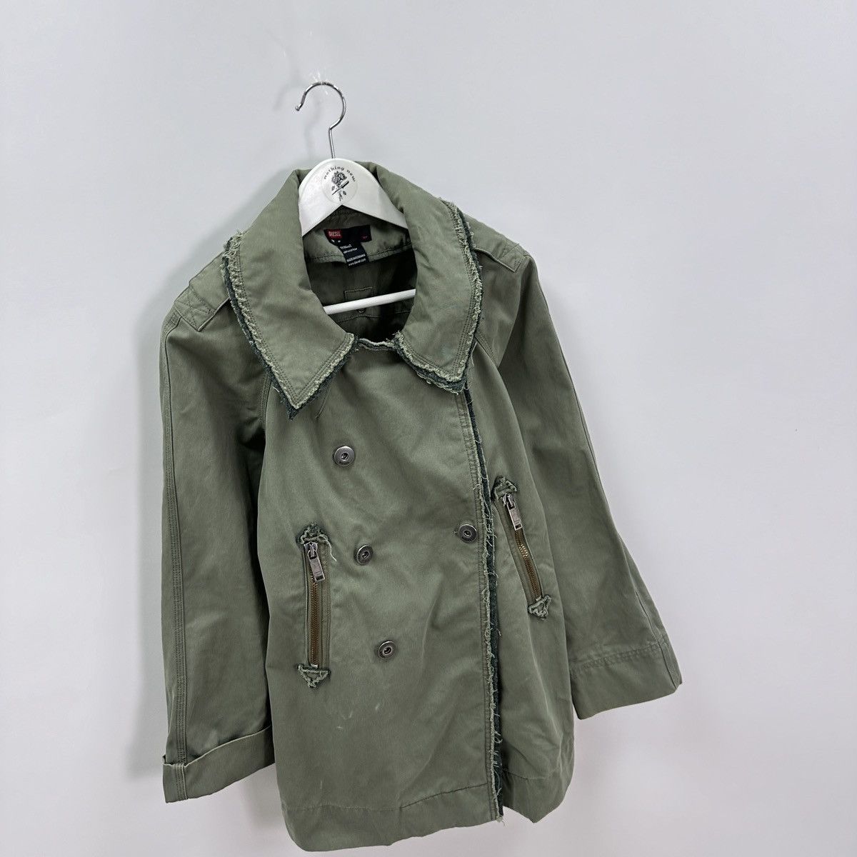 Diesel Vintage 00s Diesel Avant Garde denim jacket rare design y2k Size US M / EU 48-50 / 2 - 4 Thumbnail