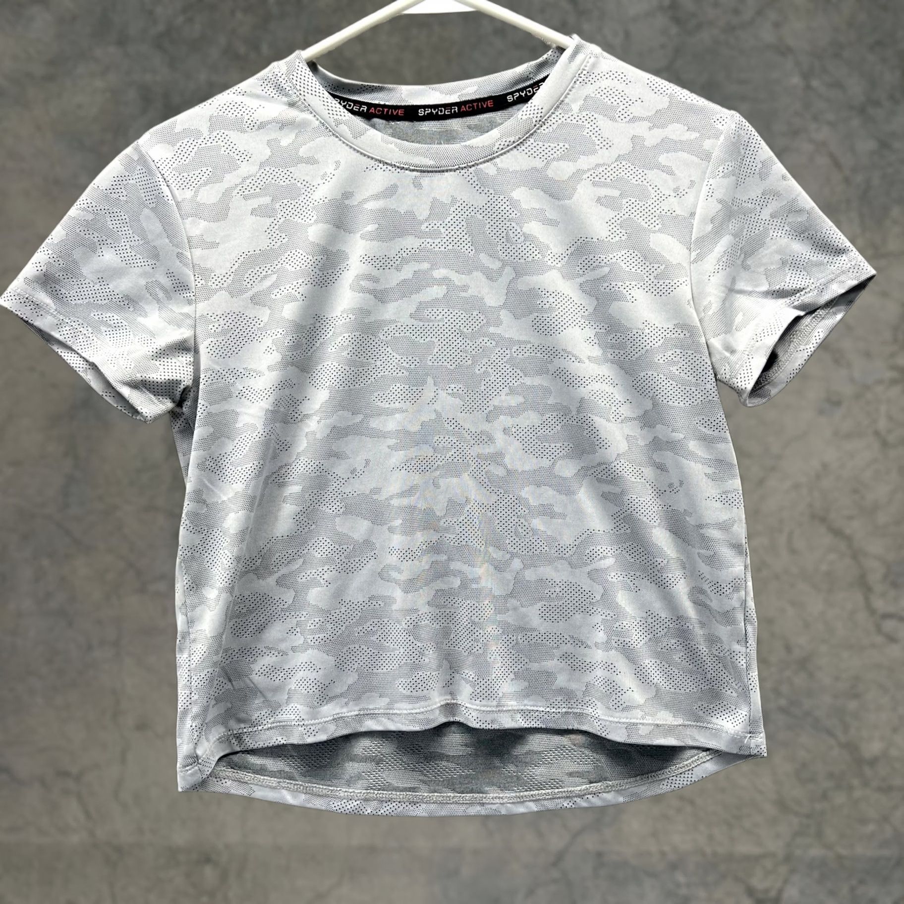 Spyder Spyder Active Shirt Womens Small Gray Camo Short Sleeve Performance Athletic Top Size S / US 4 / IT 40 - 1 Thumbnail