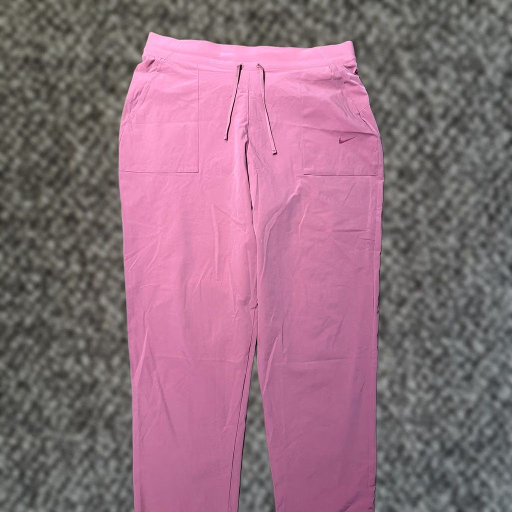 Nike Nike Bliss Luxe Women's Pants XL Pull on Track Pants Pink 35 in Waist Inseam 25 in Polyester Stretch Casual Sports Theme 2020s Mens Womens Boys Girls Size 24" / US 00 / IT 34 - 1 Thumbnail