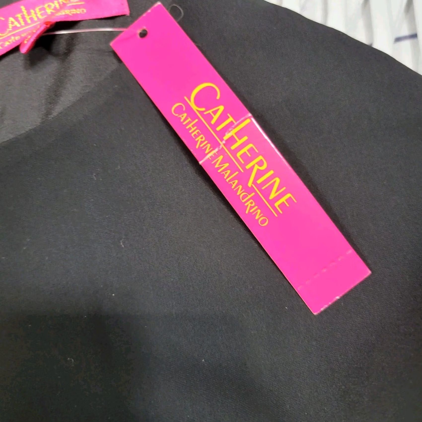 Vintage Catherine Malandrino Olivia Contrast Office Dinner Sheath Pencil Dress Black 12 Size XL / US 12-14 / IT 48-50 - 5 Thumbnail