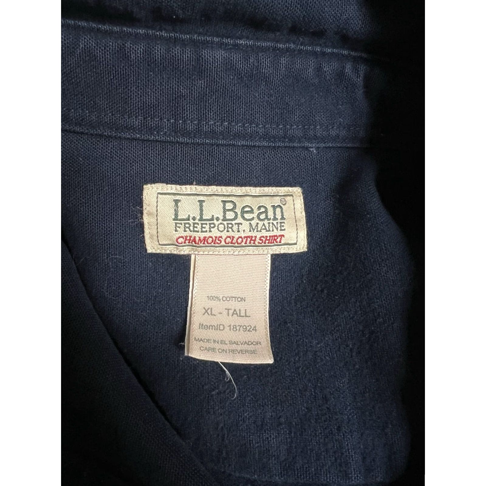 Vintage VINTAGE L.L. Bean Chamois Cloth Button-Up Shirt Mens XL Tall Blue Size US XL / EU 56 / 4 - 3 Thumbnail