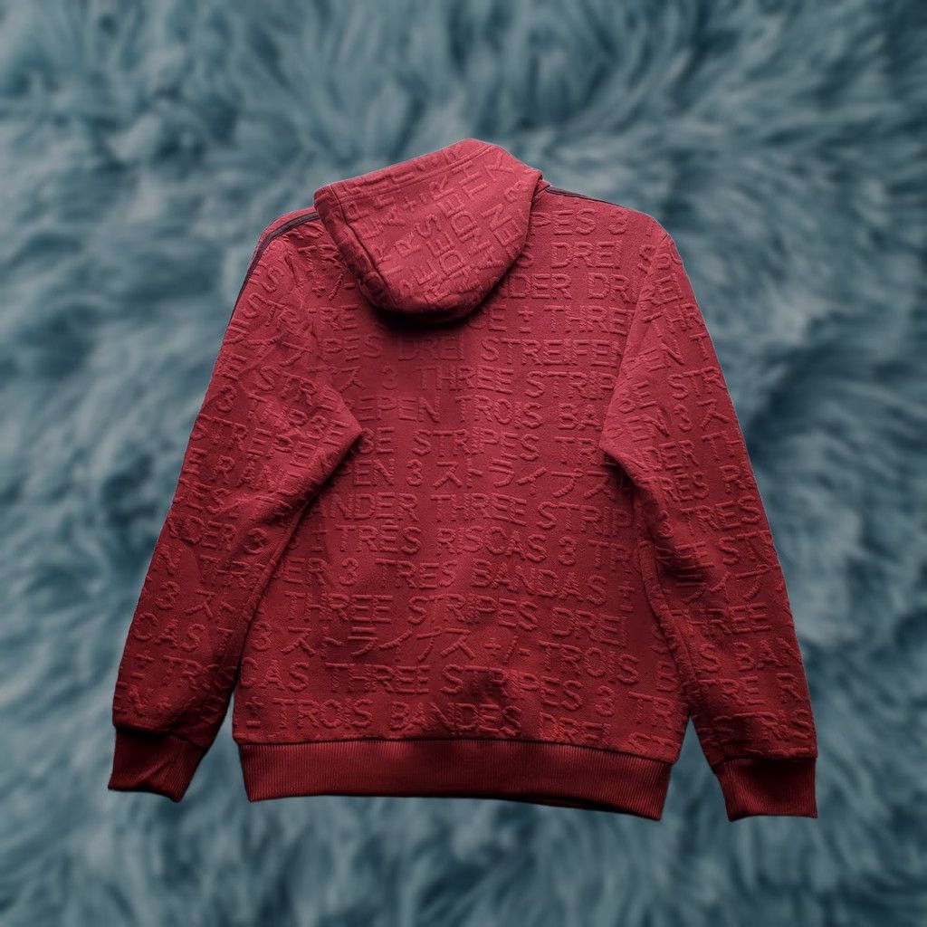 Adidas Adidas Hoodie Mens M Dark Red Embossed 3 Stripes Long Sleeve Pullover Shakeup Size US M / EU 48-50 / 2 - 1 Thumbnail