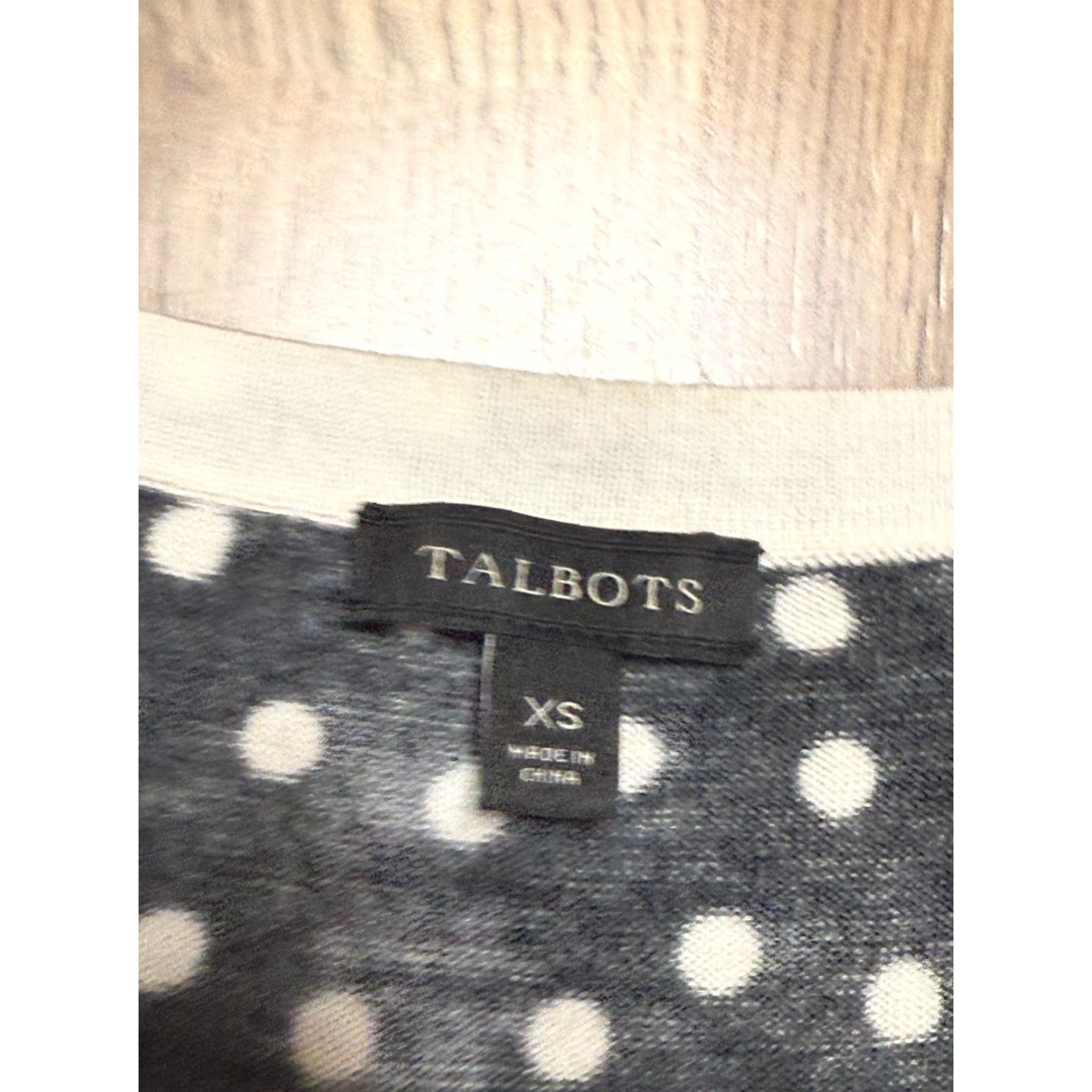 Talbots Talbots Tank Top Women XS Black White Polka Dots Scoop Neck Size XS / US 0-2 / IT 36-38 - 3 Thumbnail