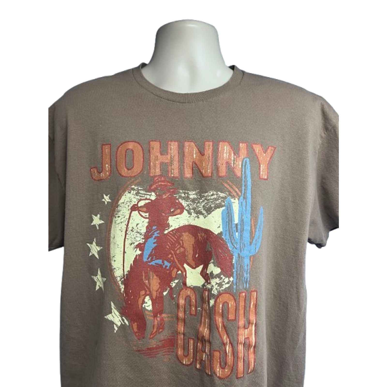 Other Johnny Cash Music Rodeo Horse Brown Graphic T-Shirt XL Size US XL / EU 56 / 4 - 4 Thumbnail