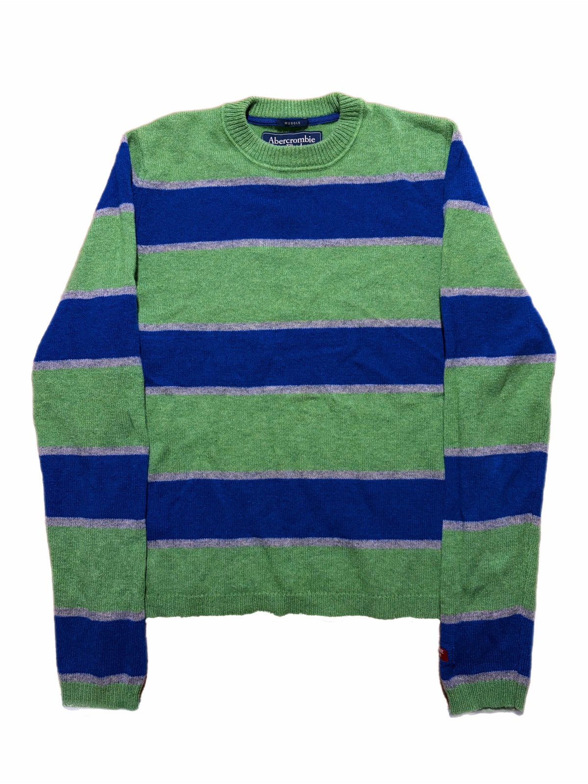 Abercrombie & Fitch Abercrombie & Fitch Sweater Stripe Wool Crewneck Muscle Size US L / EU 52-54 / 3 - 1 Thumbnail