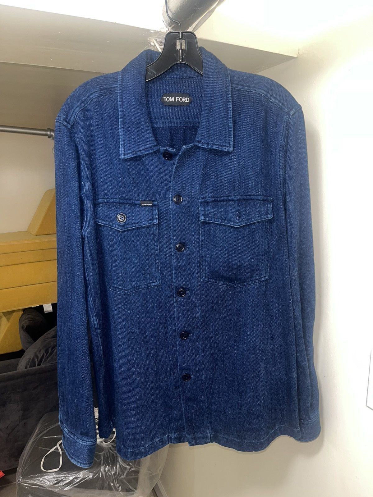 Tom Ford Tom Ford Dark Wash Denim Overshirt Sz 39 Size US S / EU 44-46 / 1 - 2 Thumbnail