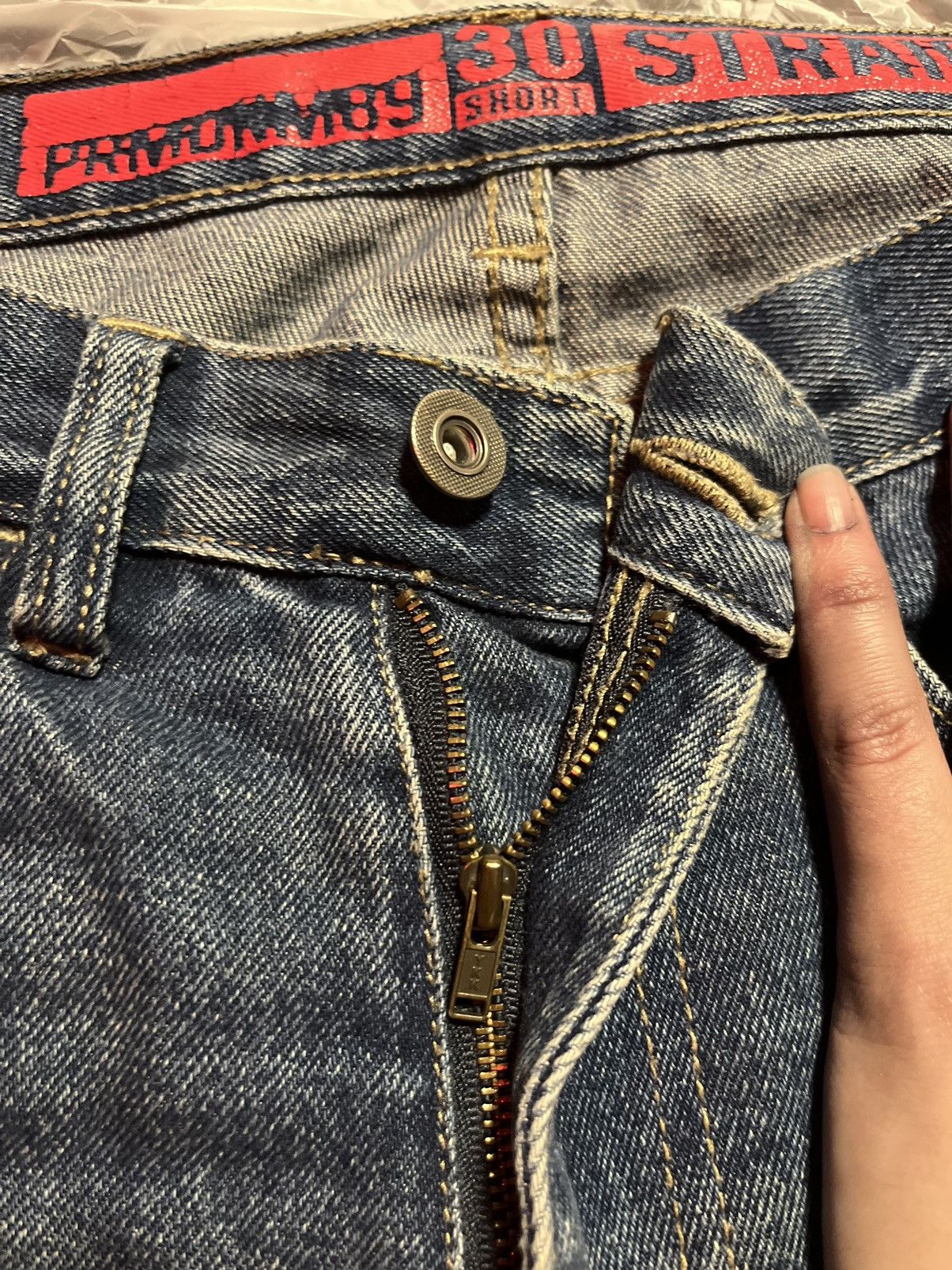 Japanese Brand Custom Horror Graphic Denim Jeans (Straight Fit, DIY2020s) Size US 30 / EU 46 - 4 Thumbnail