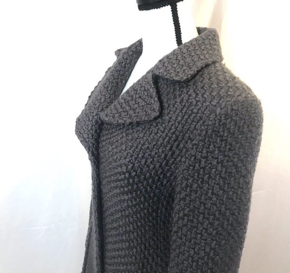Alberta Ferretti ALBERTA Ferretti Italian Wool Textured Coat Tailored Size M / US 6-8 / IT 42-44 - 9 Thumbnail