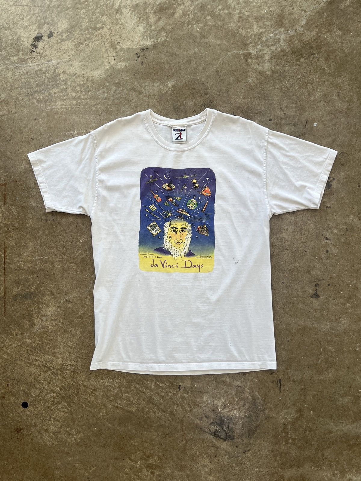 Vintage Vintage 2000 Y2K Ja Vinci Days STEM Art Tee Medium Size US M / EU 48-50 / 2 - 2 Thumbnail
