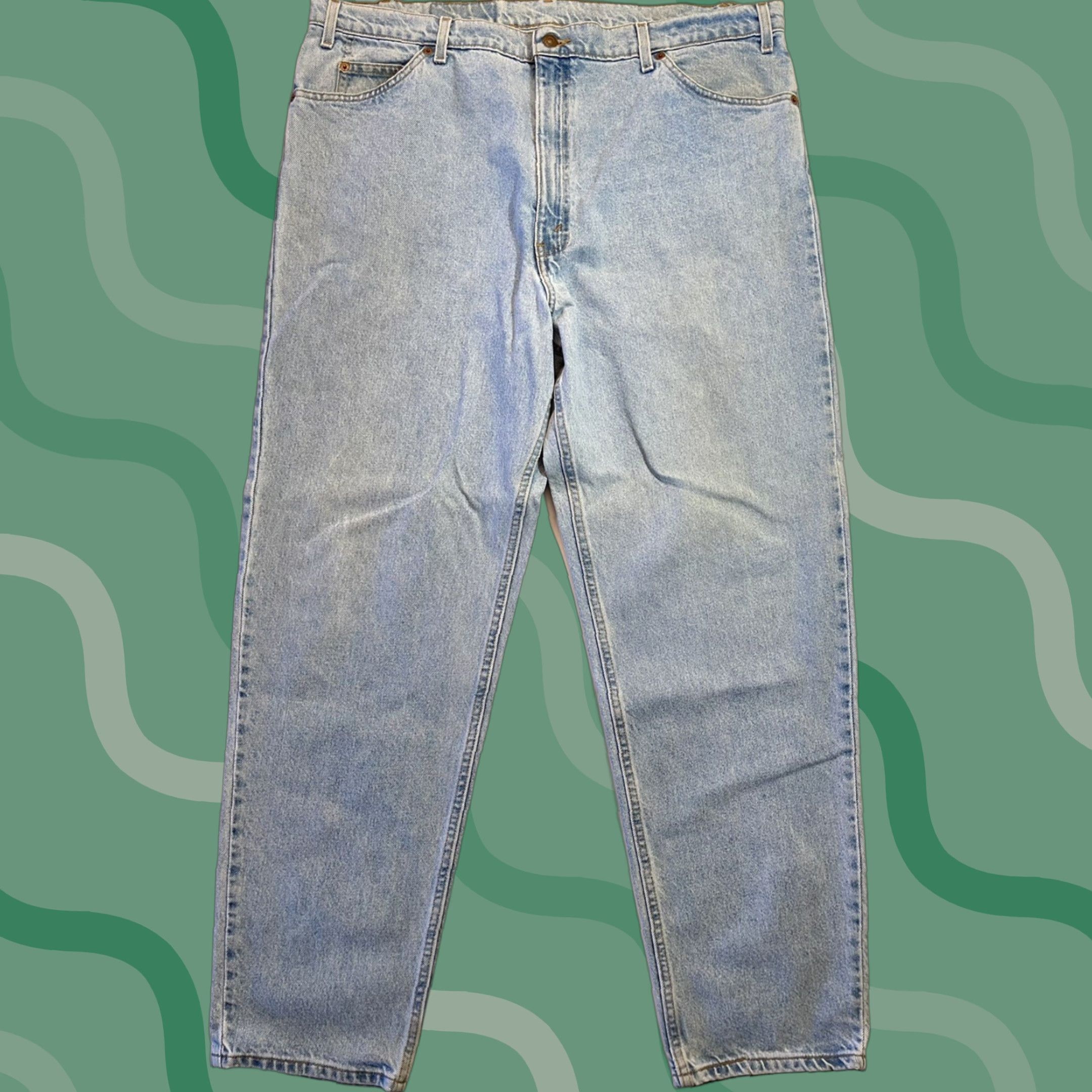 Levi's VINTAGE Levi’s 550 Jeans Denim Men Relaxed Fit 42x32 Blue 90s Theme Mens Jeans Size US 42 / EU 58 - 1 Thumbnail