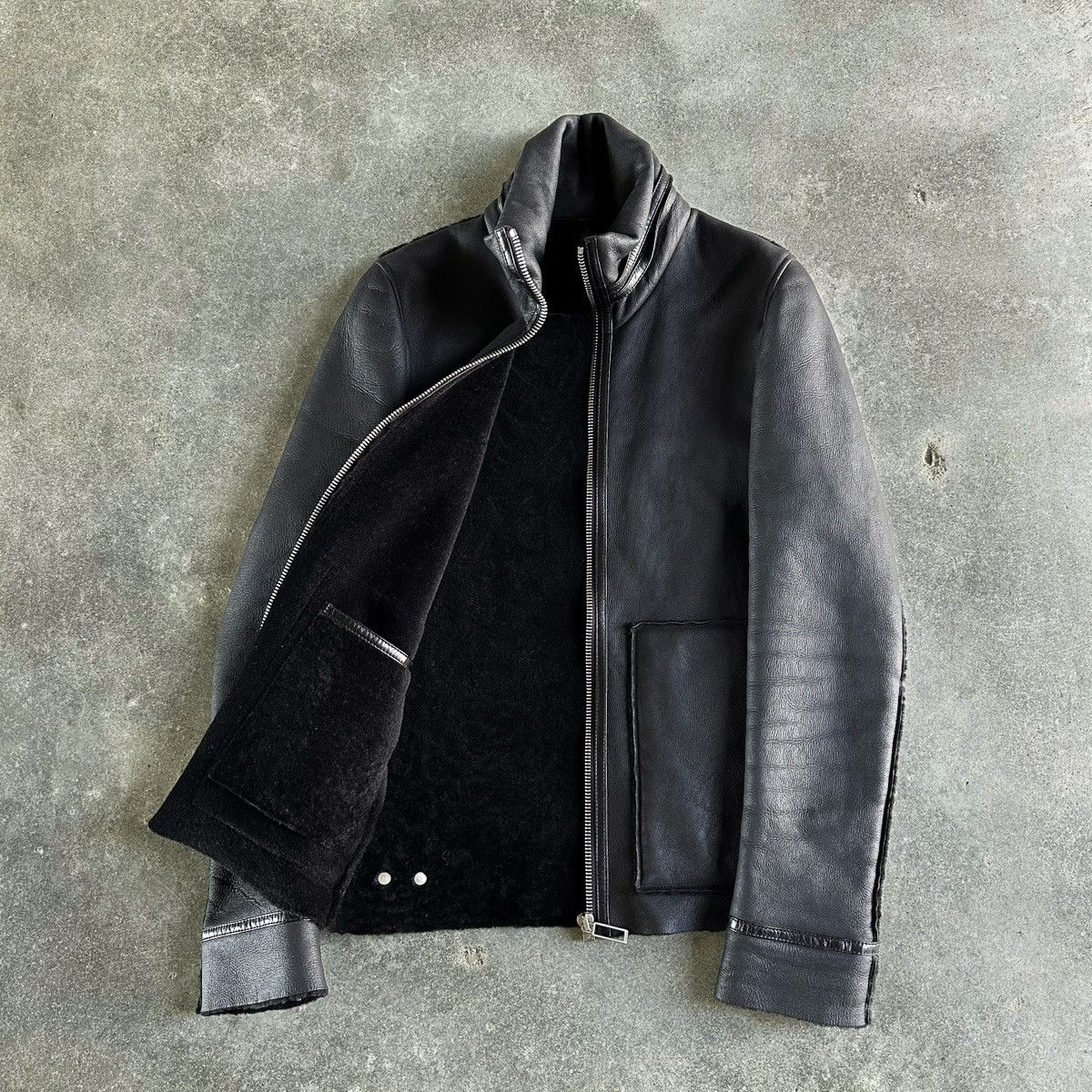 Dior RUNWAY Dior FW10 Mouton Lamb Skin Shearling Leather Jacket Size US S / EU 44-46 / 1 - 3 Thumbnail