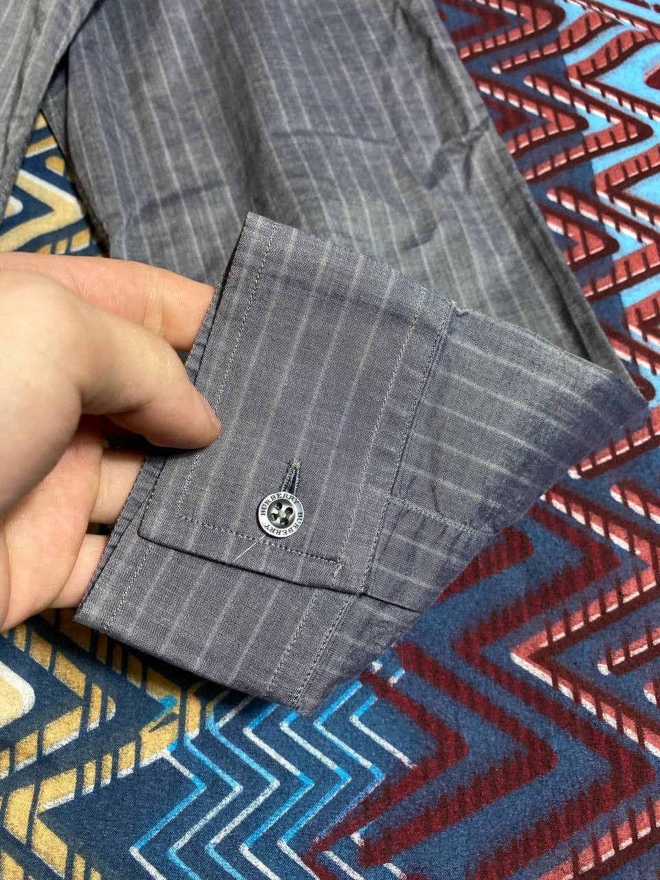 Burberry Vintage Y2K striped shirt Burberry gray Luxury streetwear Size US M / EU 48-50 / 2 - 10 Thumbnail