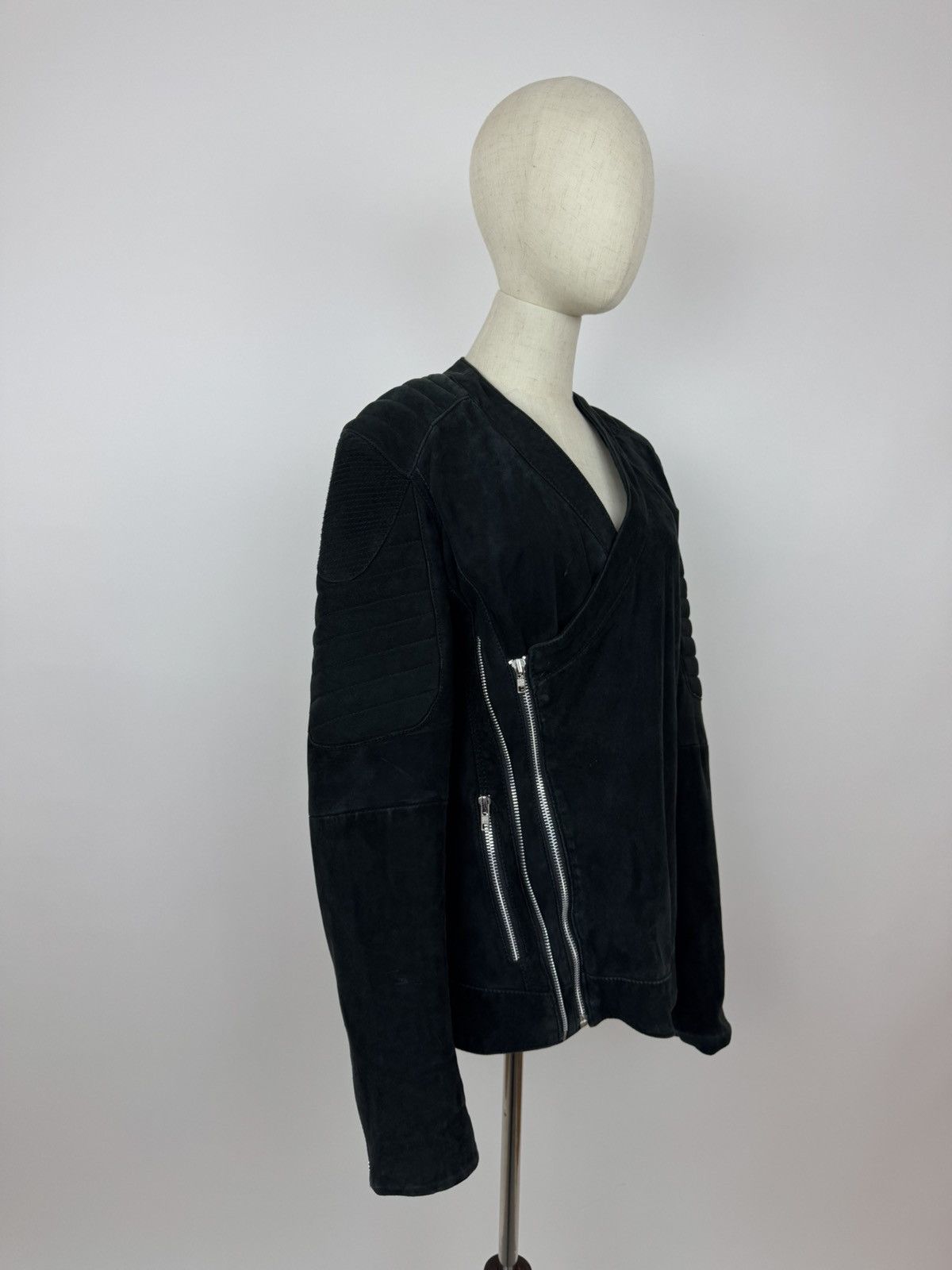 Other AHN Avant Garde Biker Leather Suede Jacket Rare Designer JKT Size M / US 6-8 / IT 42-44 - 3 Thumbnail