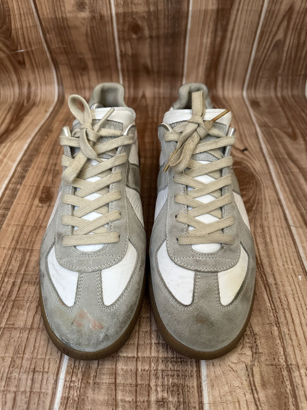 Maison Margiela Maison Margiela REPLICA GAT Gray/White Lowtop Sneaks Size US 8 / EU 41 - 3 Thumbnail