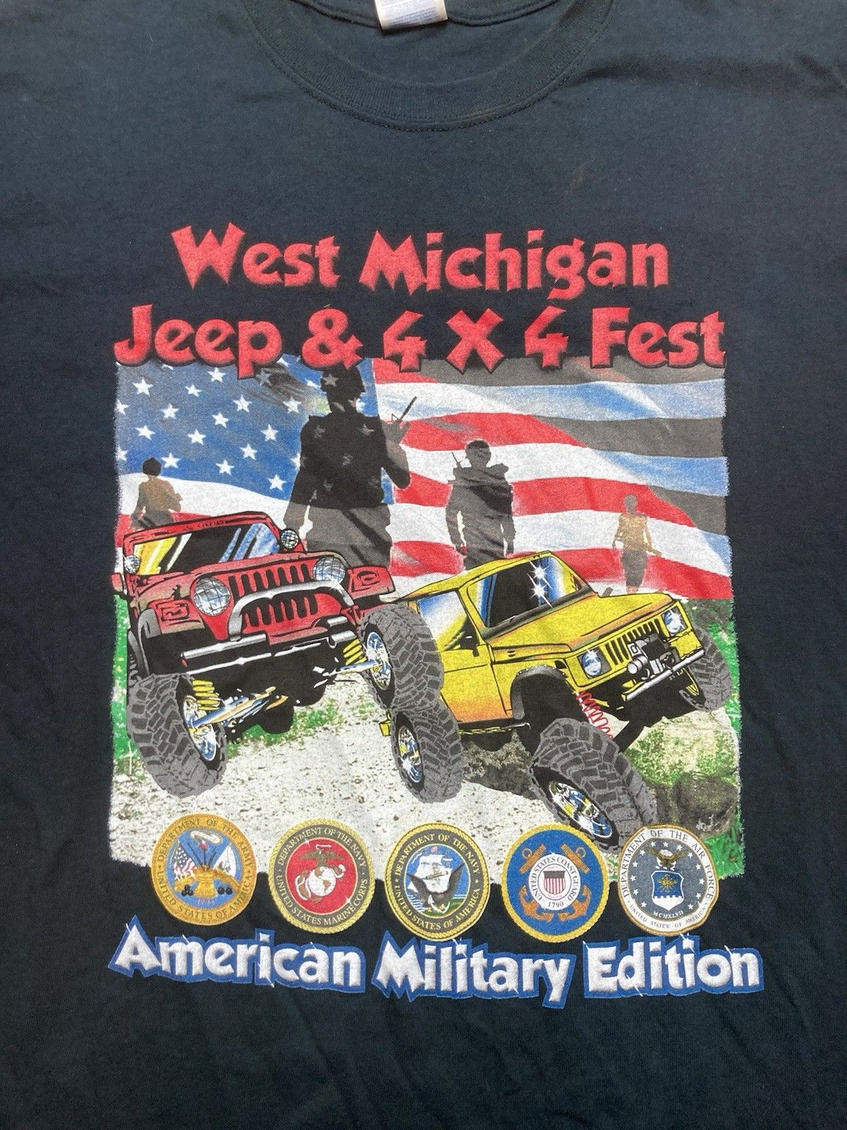 Vintage vtg t shirt west Michigan Jeep 4x4 fest military offroad XL Size US XL / EU 56 / 4 - 2 Thumbnail