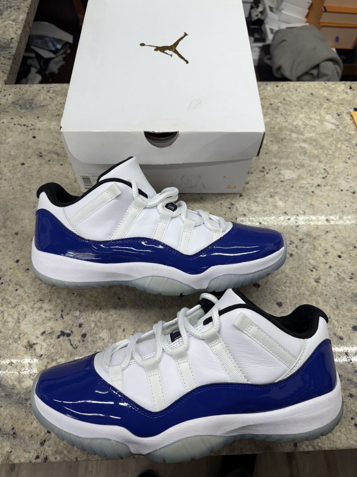 Jordan Brand Air Jordan 11 Retro Low White Concords Size US 11 / EU 44 - 1 Thumbnail