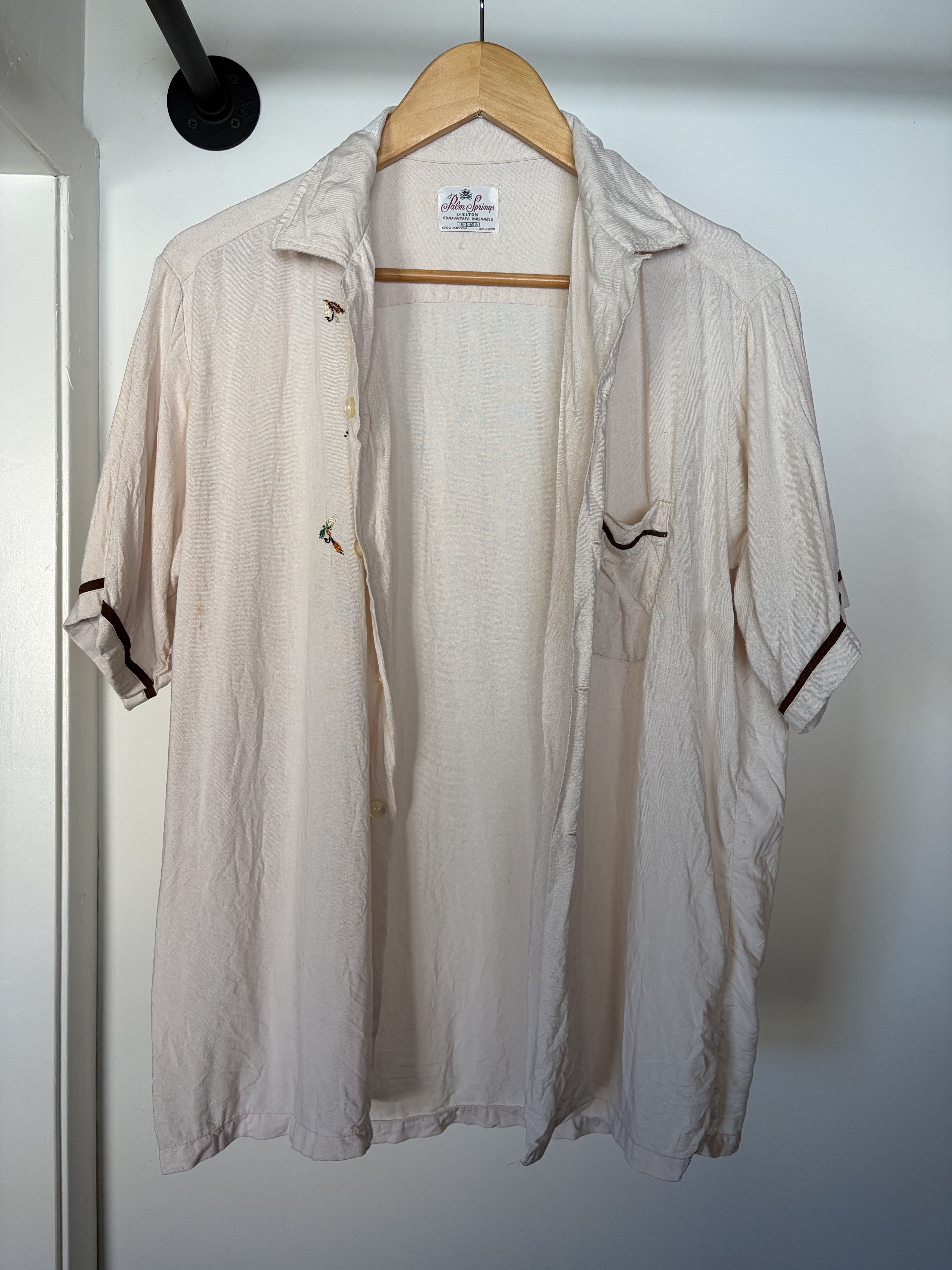 Vintage Authentic 1950s bowler shirt Size US L / EU 52-54 / 3 - 1 Thumbnail
