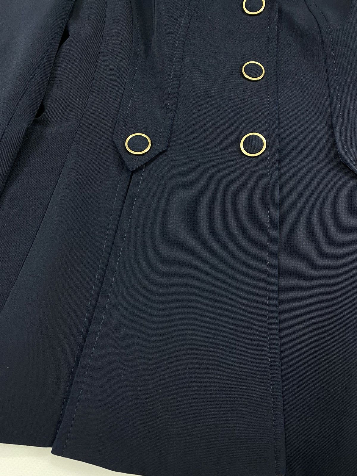 Escada 🔥LASTDROP🔥 Escada Shiny Navy Blue Gold Buttons Fitted Jacker Size S / US 4 / IT 40 - 5 Thumbnail