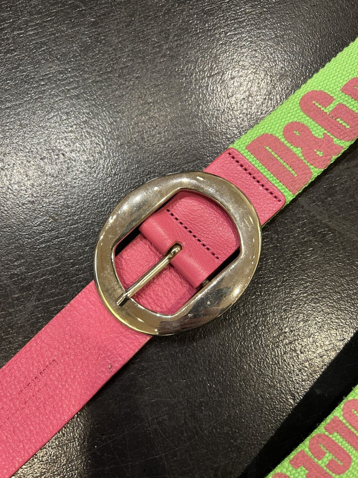 Dolce & Gabbana Dolce & Gabbana Belt - Pink/Green Size 30 - 1 Thumbnail