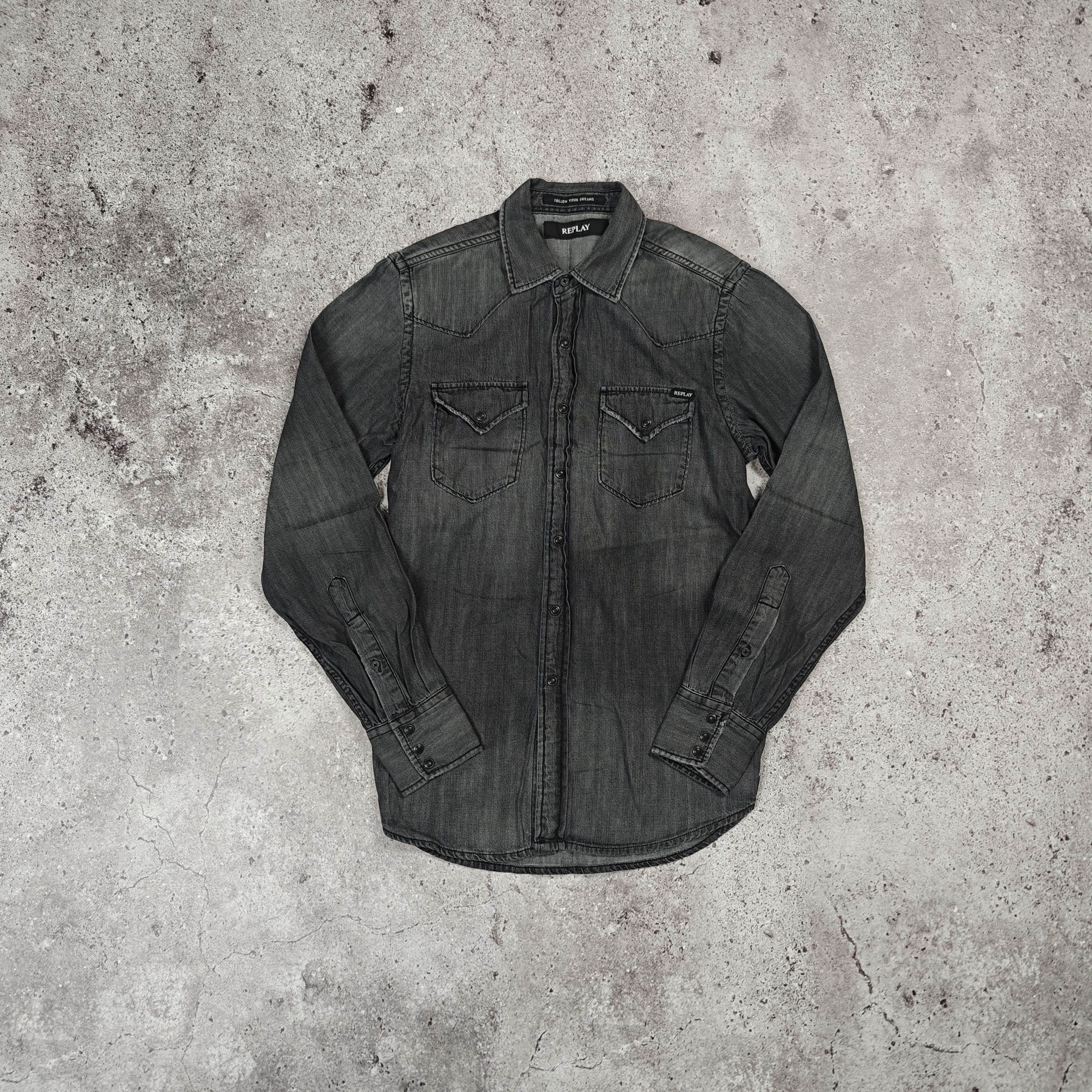 Replay Replay Gray Denim Shirt size S Size US S / EU 44-46 / 1 - 1 Thumbnail