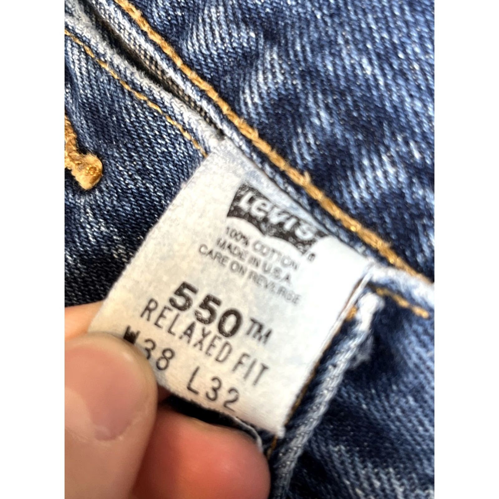 Wrangler VTG Levi’s 550 Jeans Mens 38x31 Blue Denim 5-Pocket Relaxed Fit USA Wide Baggy Y2K Wrangler Brand Size US 38 / EU 54 - 6 Thumbnail