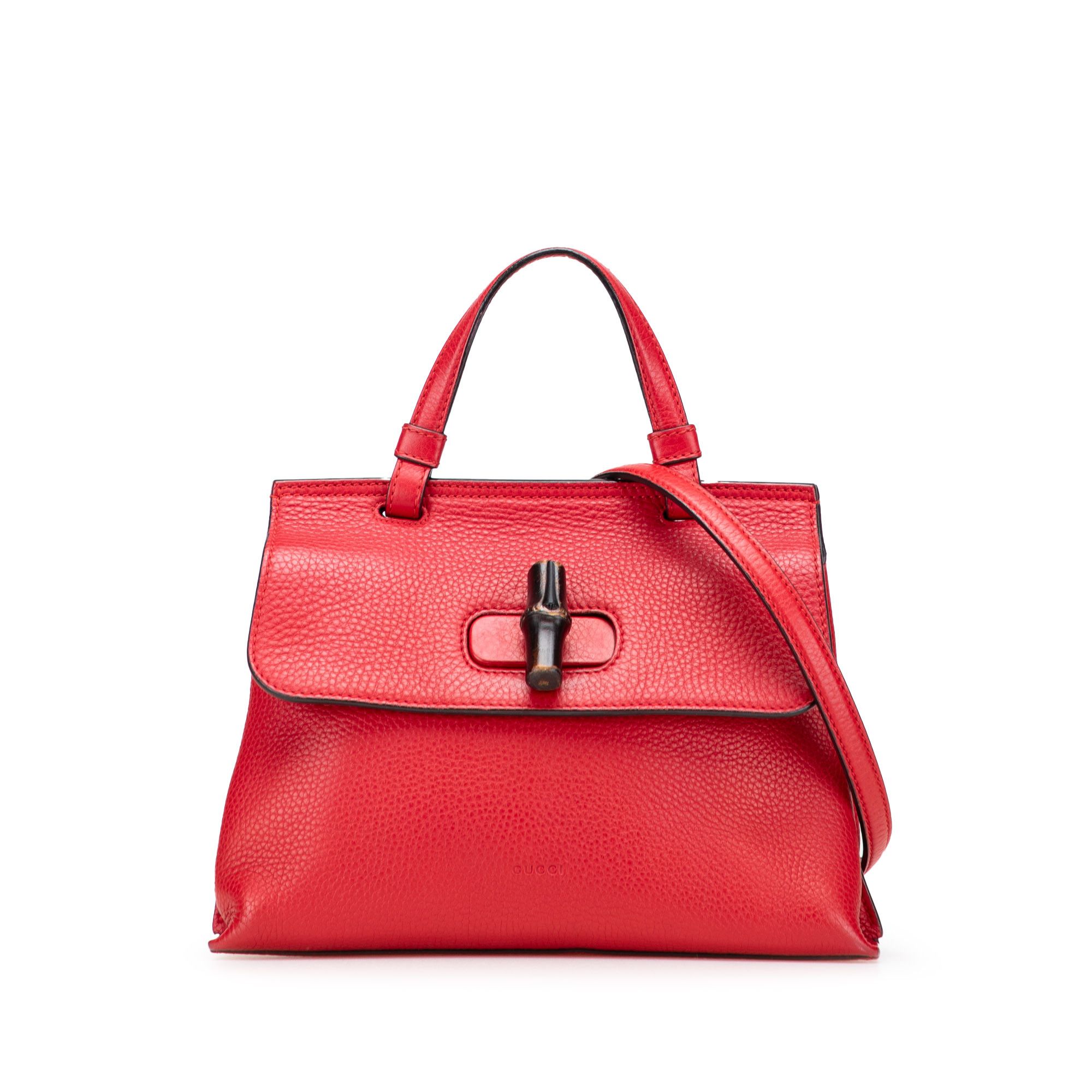 Gucci Gucci Small Leather Bamboo Daily Satchel Size ONE SIZE - 1 Thumbnail