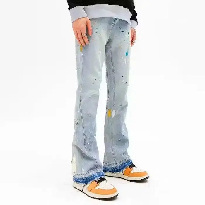 Japanese Brand Ink Graffiti Baggy Jeans Pants Size US 30 / EU 46 - 6 Thumbnail