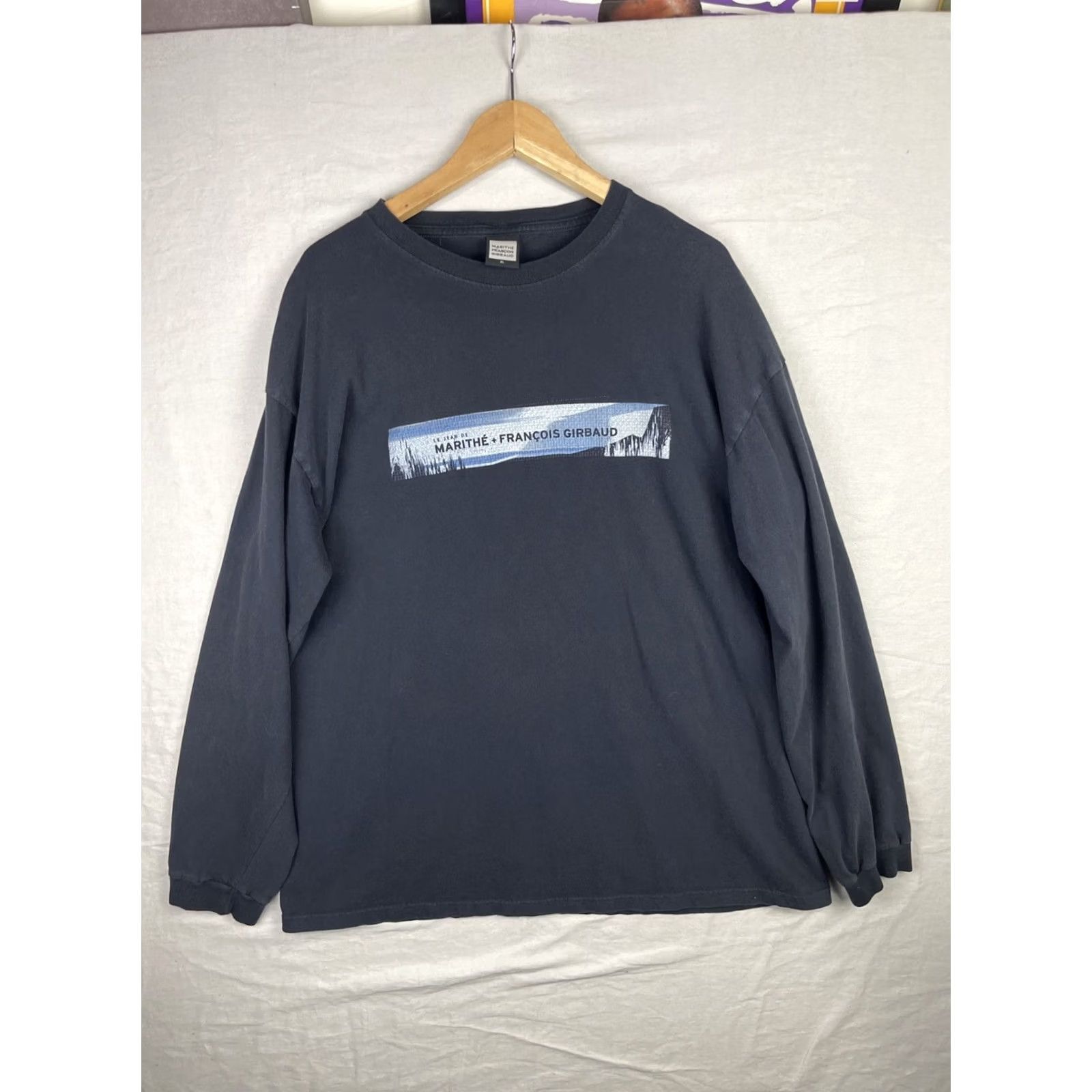 Vintage VINTAGE Marithe Francois Girbaud Shirt Mens XL MFG Black Long Sleeve Spellout Hip Hop Size US XL / EU 56 / 4 - 2 Thumbnail