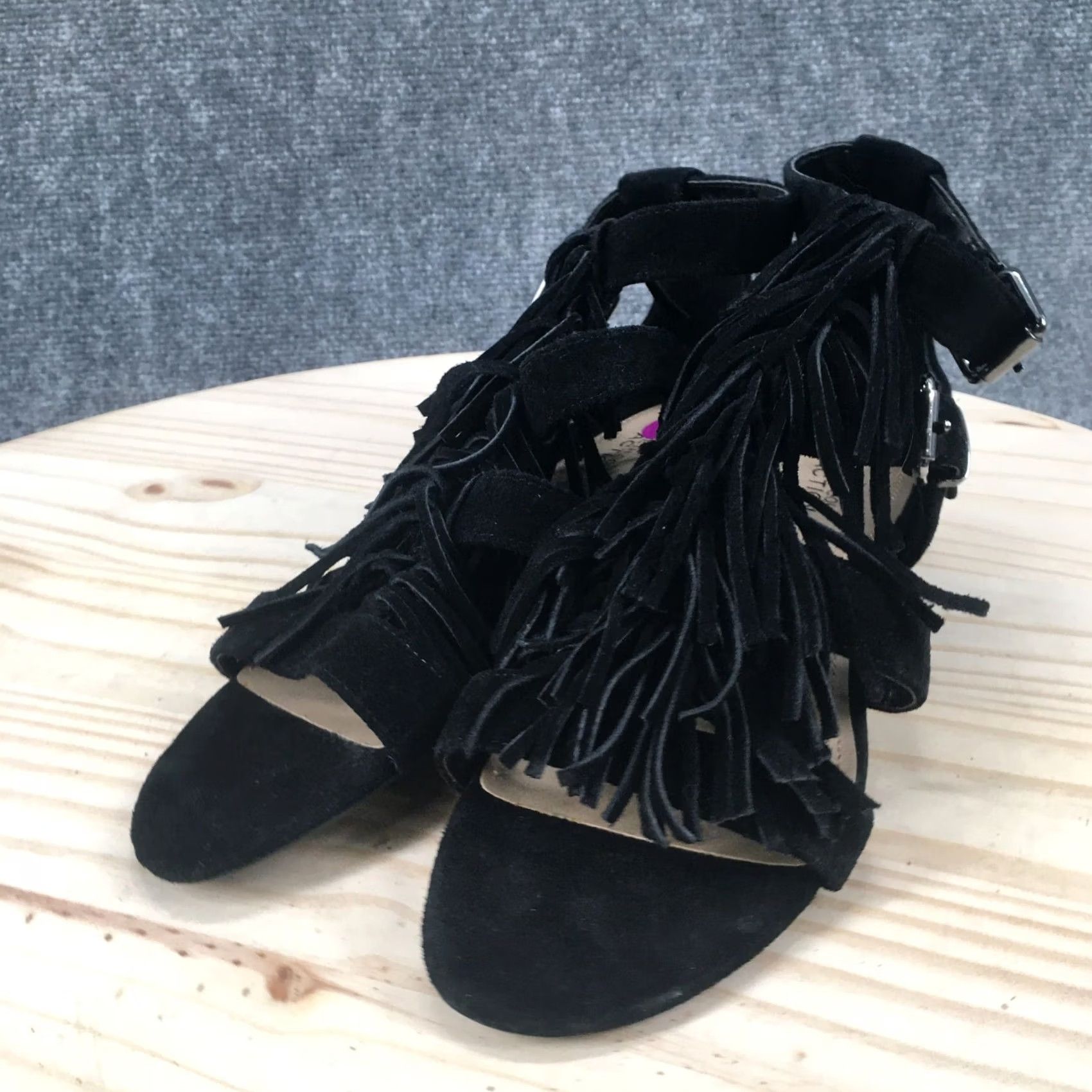 Kenneth Cole Kenneth Cole Reaction Sandals Womens 8 M Audre Struck Gladiator Black Leather Sandal Gladiator Shoes Womens 8 Black Leather Size US 8 / IT 38 - 3 Thumbnail