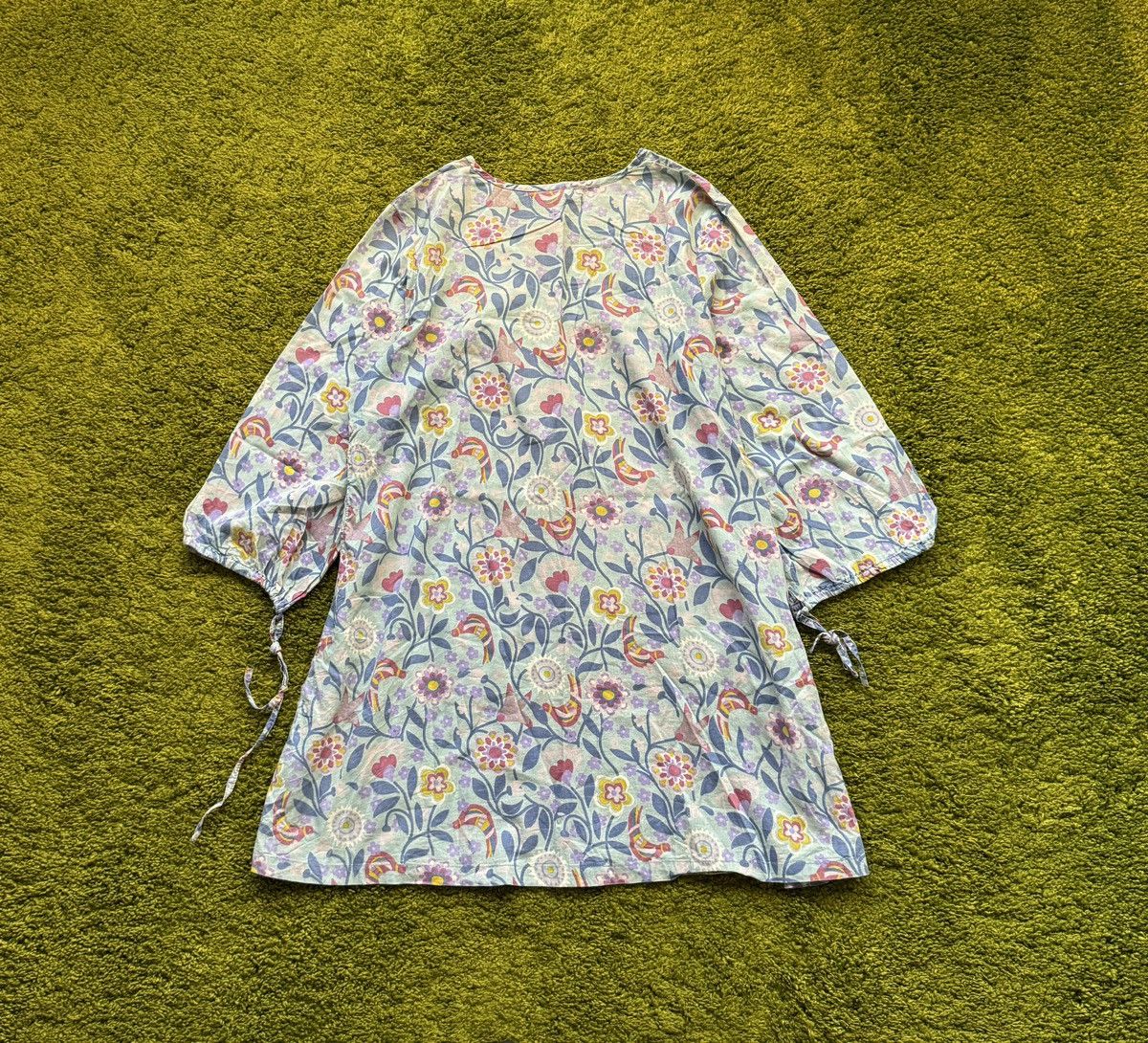 Designer Gudrun Sjoden avant garde floral pattern poplin dress tunic Size M / US 6-8 / IT 42-44 - 2 Thumbnail