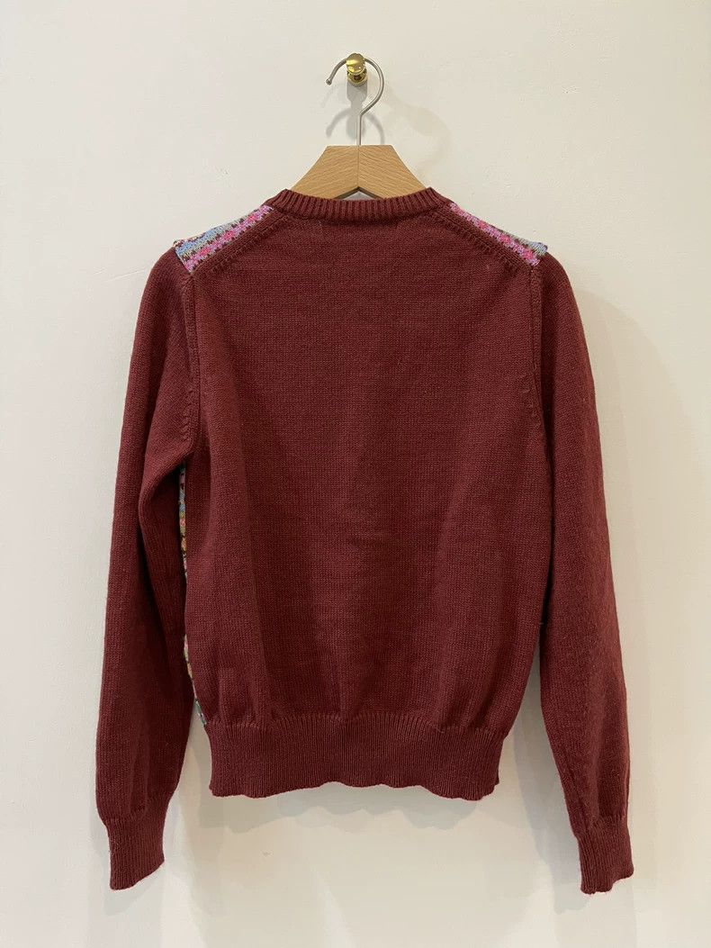 Comme des Garcons Comme des Garcons Brown-red striped knitted sweater cardig Size S / US 4 / IT 40 - 3 Thumbnail