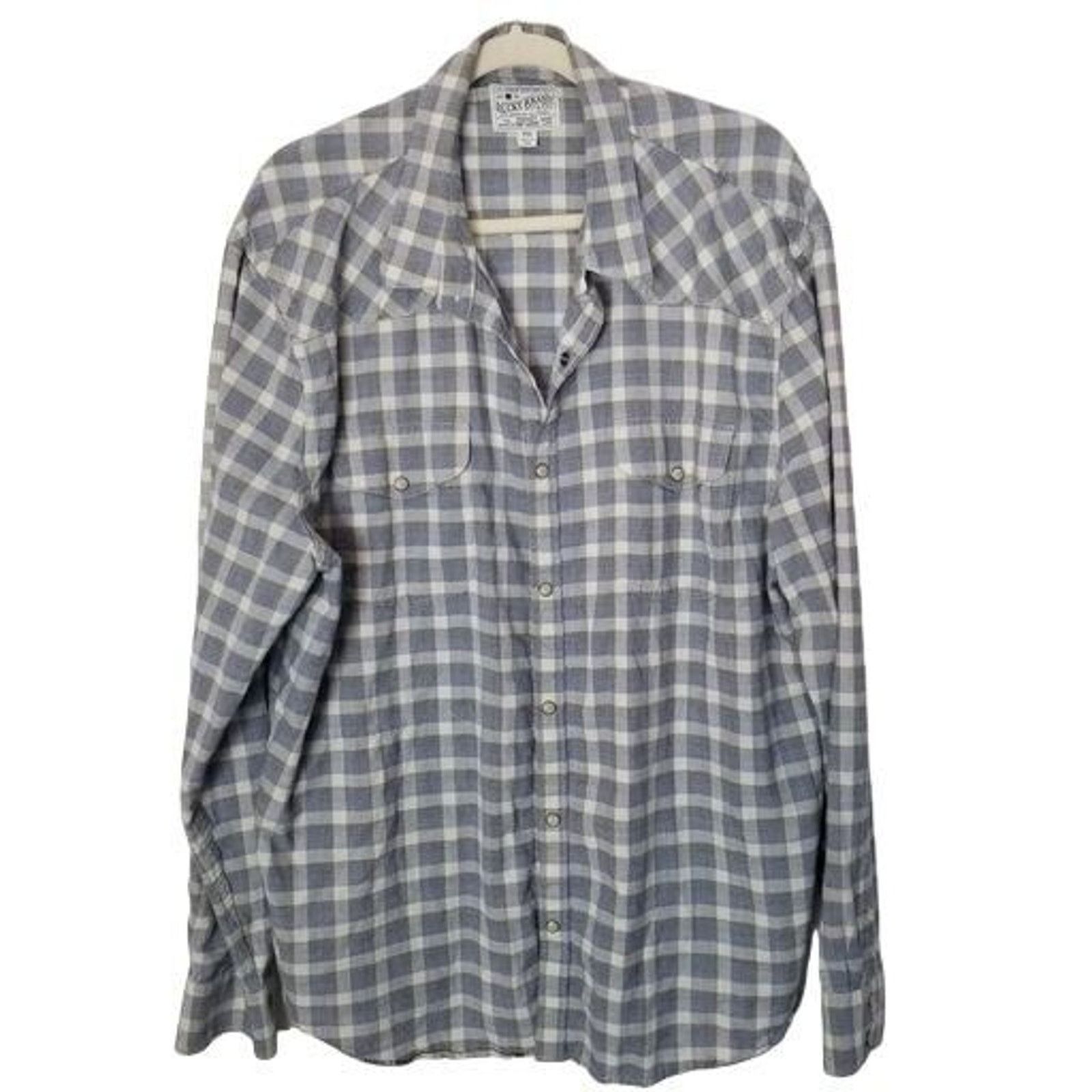 Lucky Brand Lucky Brand Mens Checker Western Shirt XXL Pearl Snap Cowboy Size US XXL / EU 58 / 5 - 1 Thumbnail